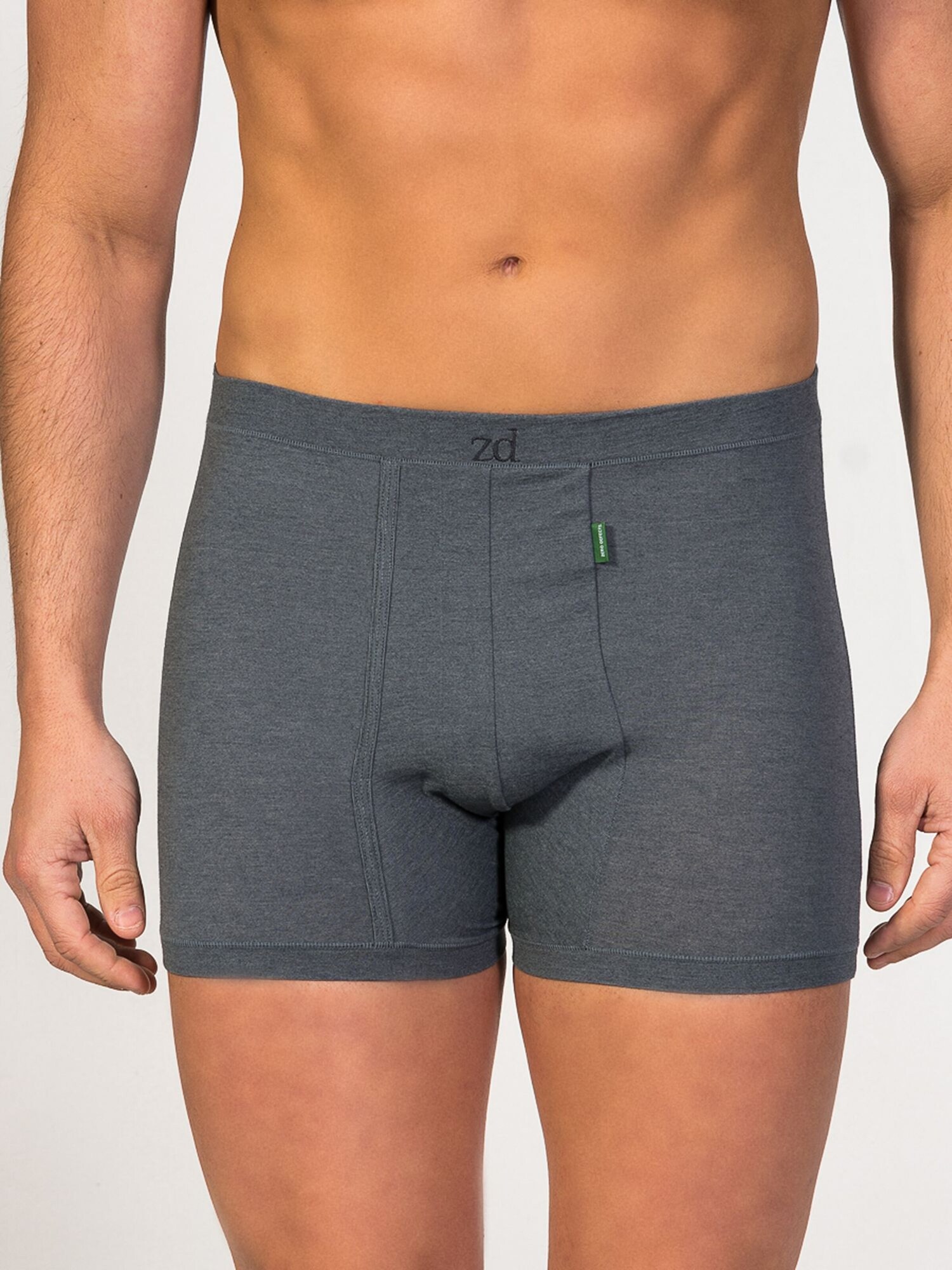 zd ZERO DEFECTS Calzoncillo boxer 'Helios Egyptian cotton' gris oscuro