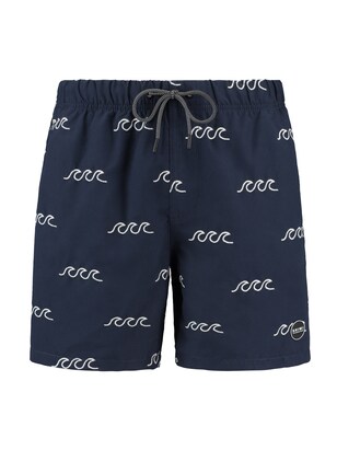 Shiwi Zwemshorts ‘Waves’ Navy / Wit