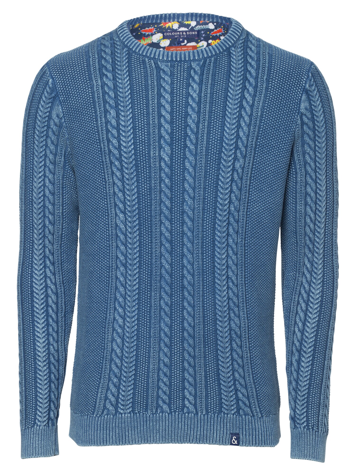 COLOURS & SONS Megztinis 'Ryan'  mėlyna