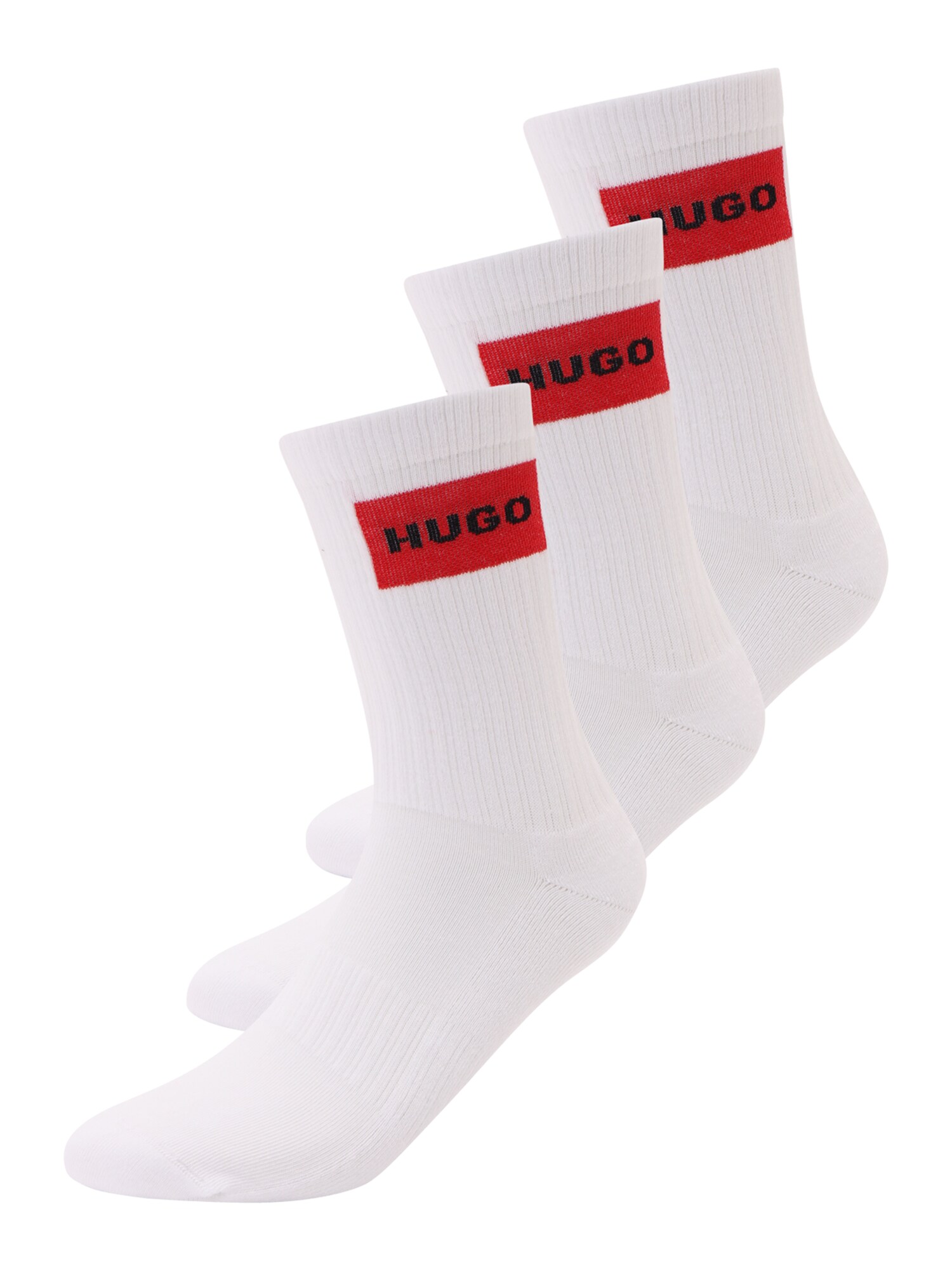 HUGO Șosete  rubiniu / negru / alb
