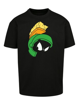 F4NT4STIC Shirt ‘Looney Tunes Marvin The Martian Face’ Geel / Groen / Oranje / Zwart