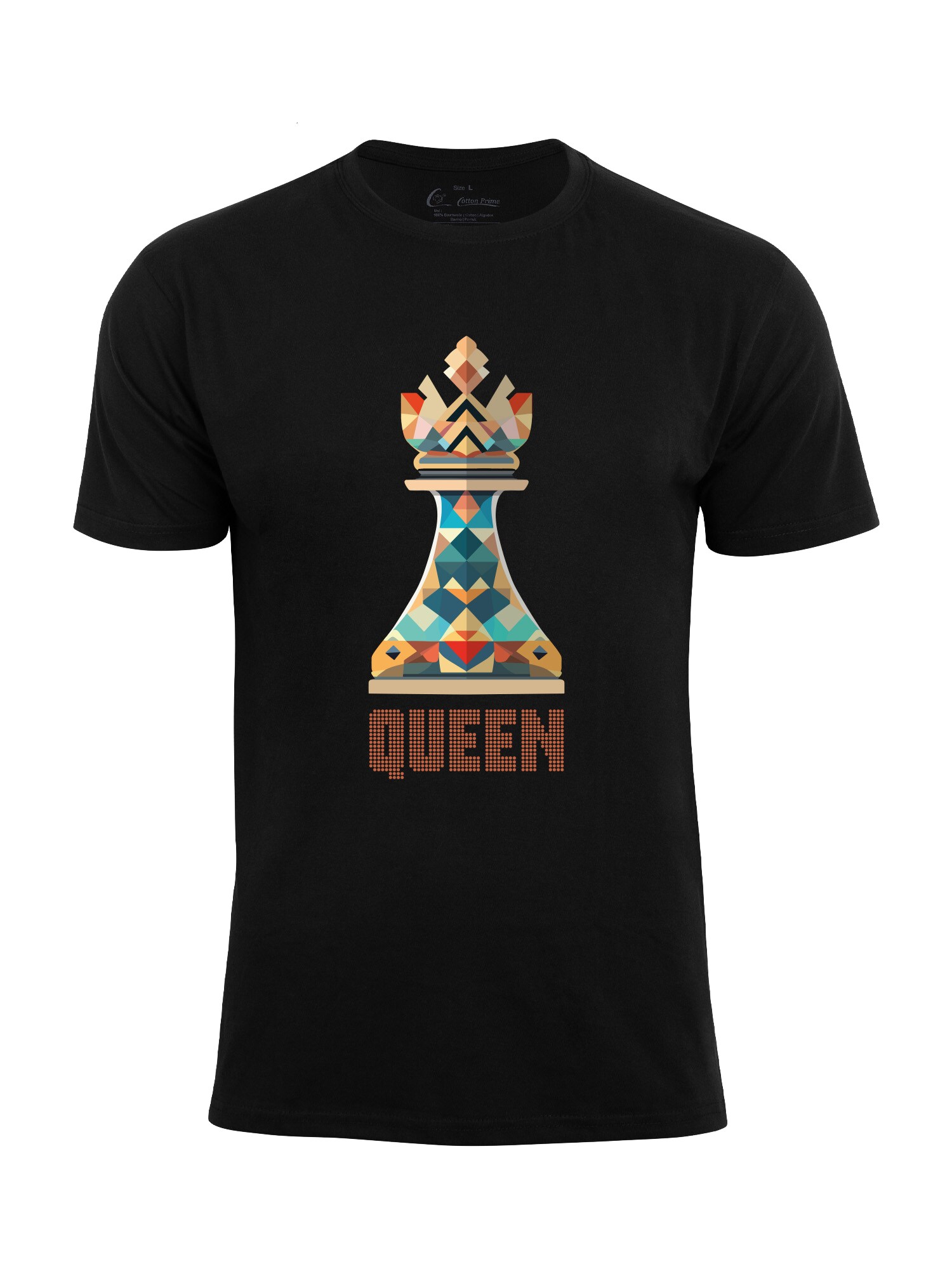 Cotton Prime Camiseta 'Queen'  beige / marrón / rojo / negro