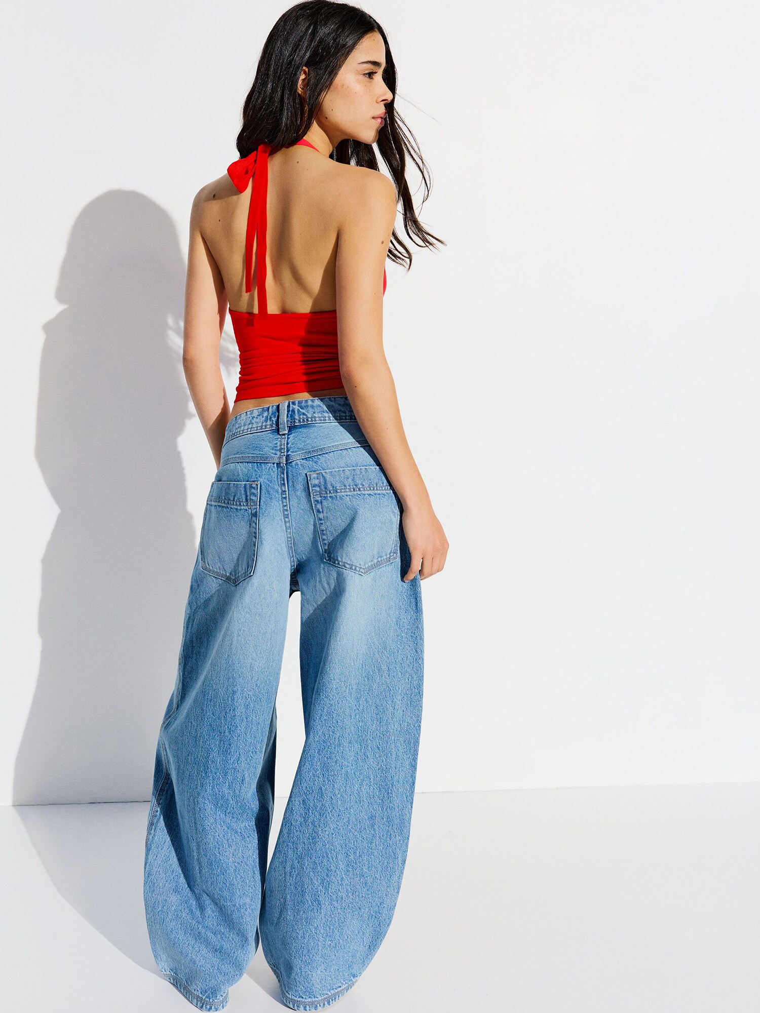 Bershka Top  červená (obrázok 3)