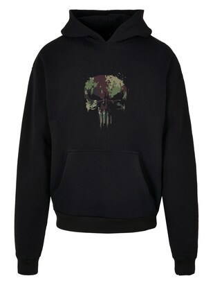 F4NT4STIC Sweatshirt ‘Marvel Punisher TV Camo Skull’ Kaki / Olijfgroen / Cyclaam / Zwart