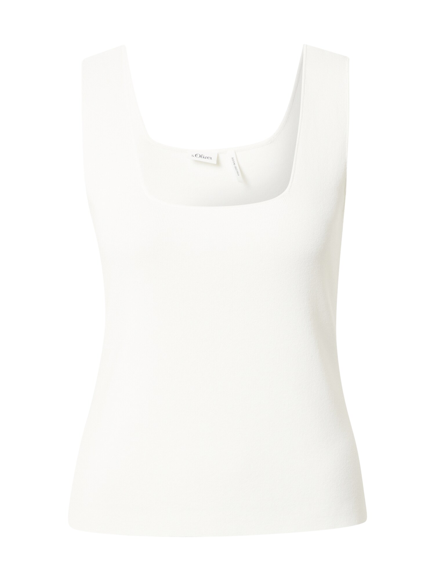 s.Oliver BLACK LABEL Top brodat  alb coajă de ou