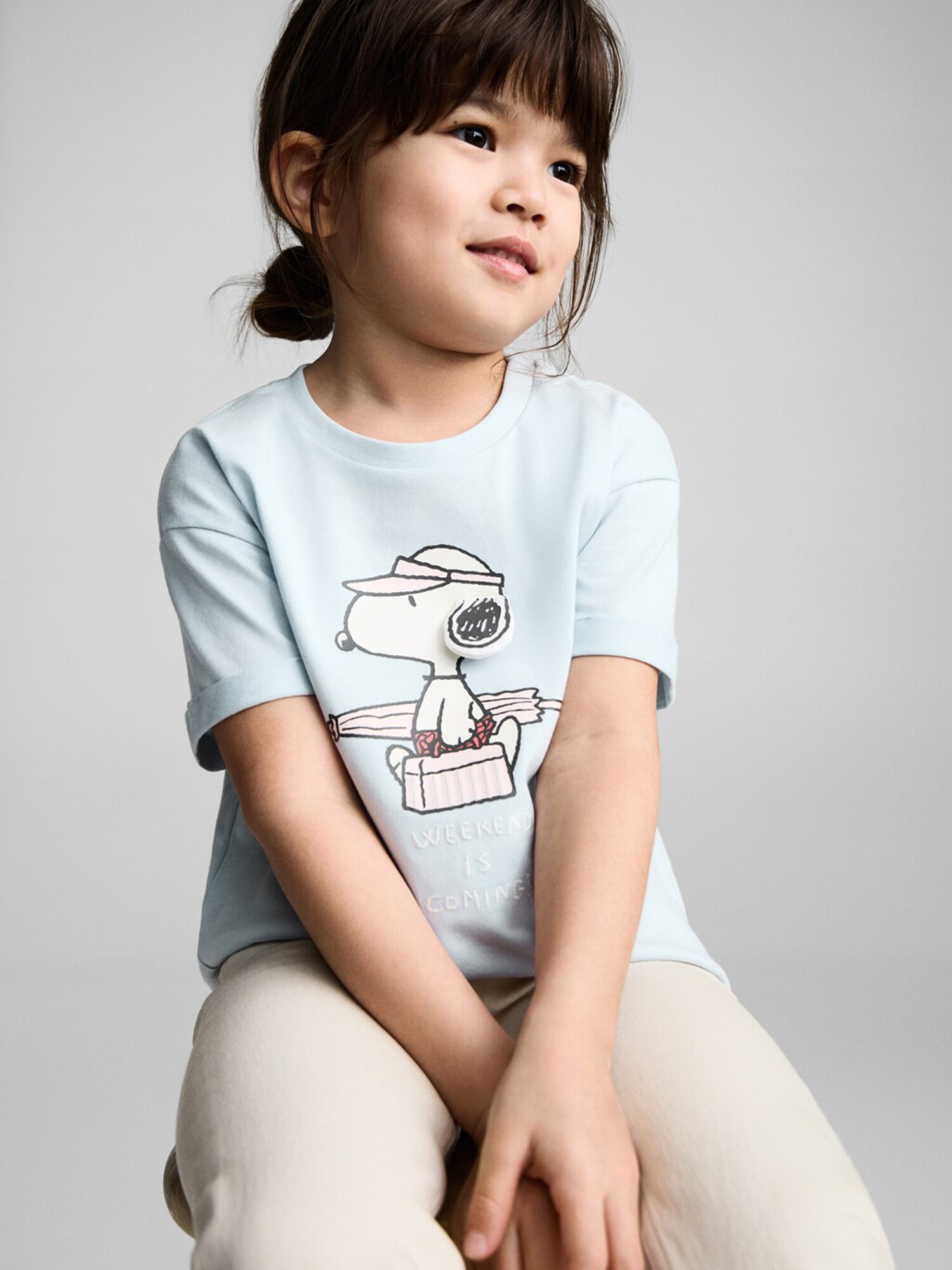 MANGO KIDS Póló 'SYWEEK'  világoskék / világos-rózsaszín / fehér termék 2. képe