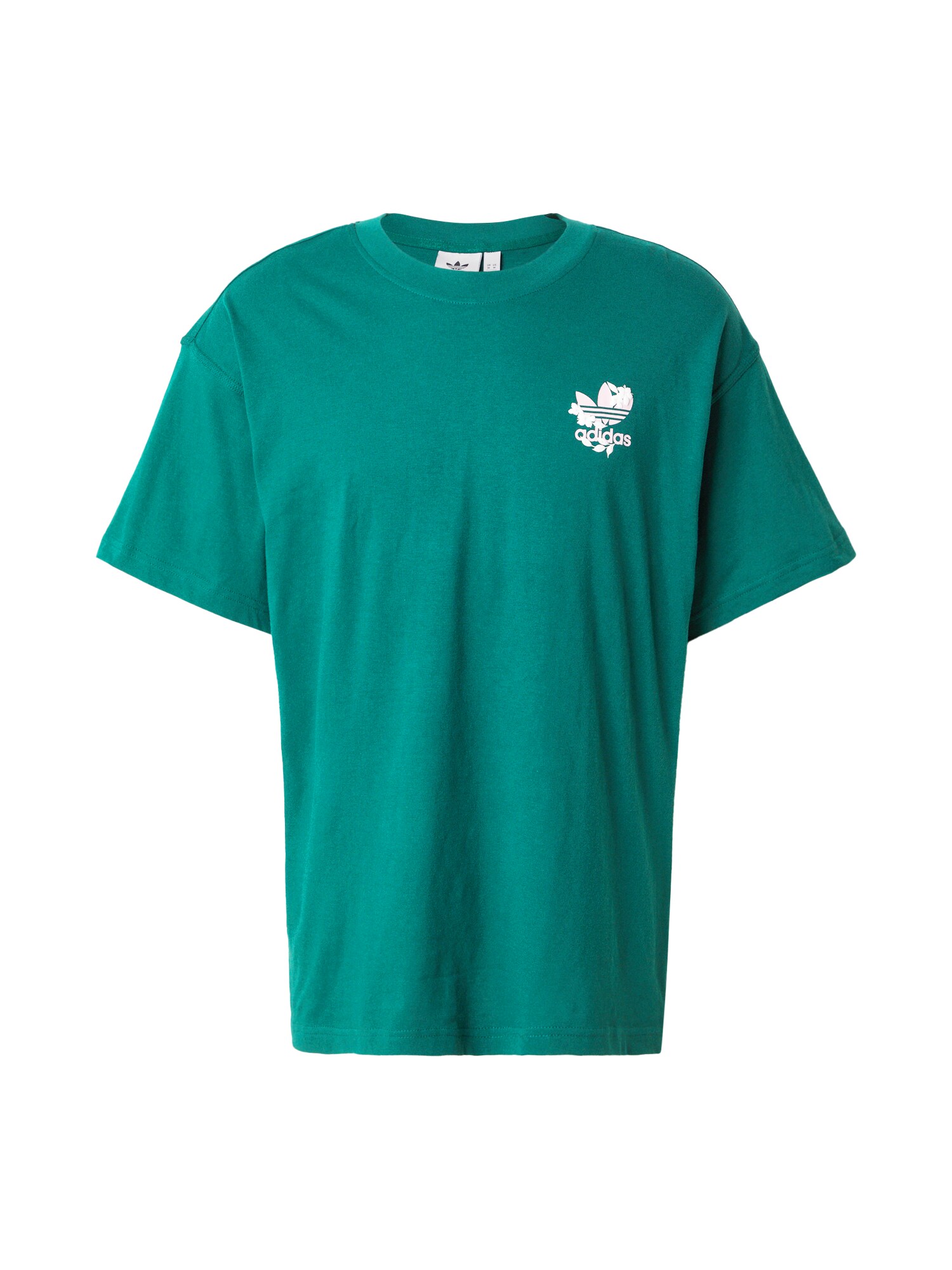 ADIDAS ORIGINALS Póló  smaragd / pasztell-rózsaszín / fehér akciós termékkép 1