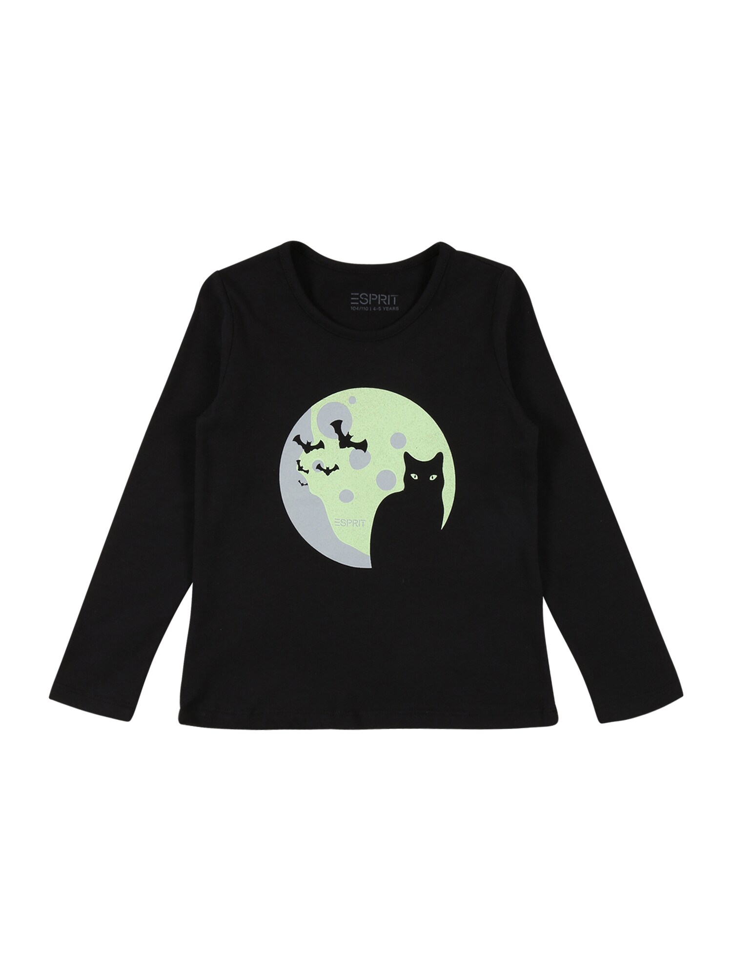 ESPRIT Marškinėliai  juoda / pilka / pastelinė žalia