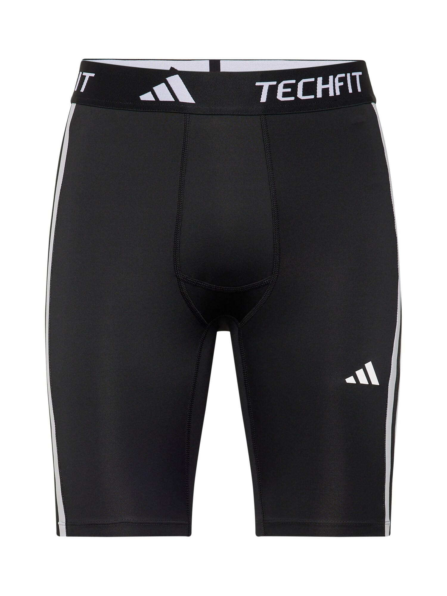 ADIDAS PERFORMANCE Pantaloni sport TECHFIT Compression Training 3-Stripes Short  negru / alb