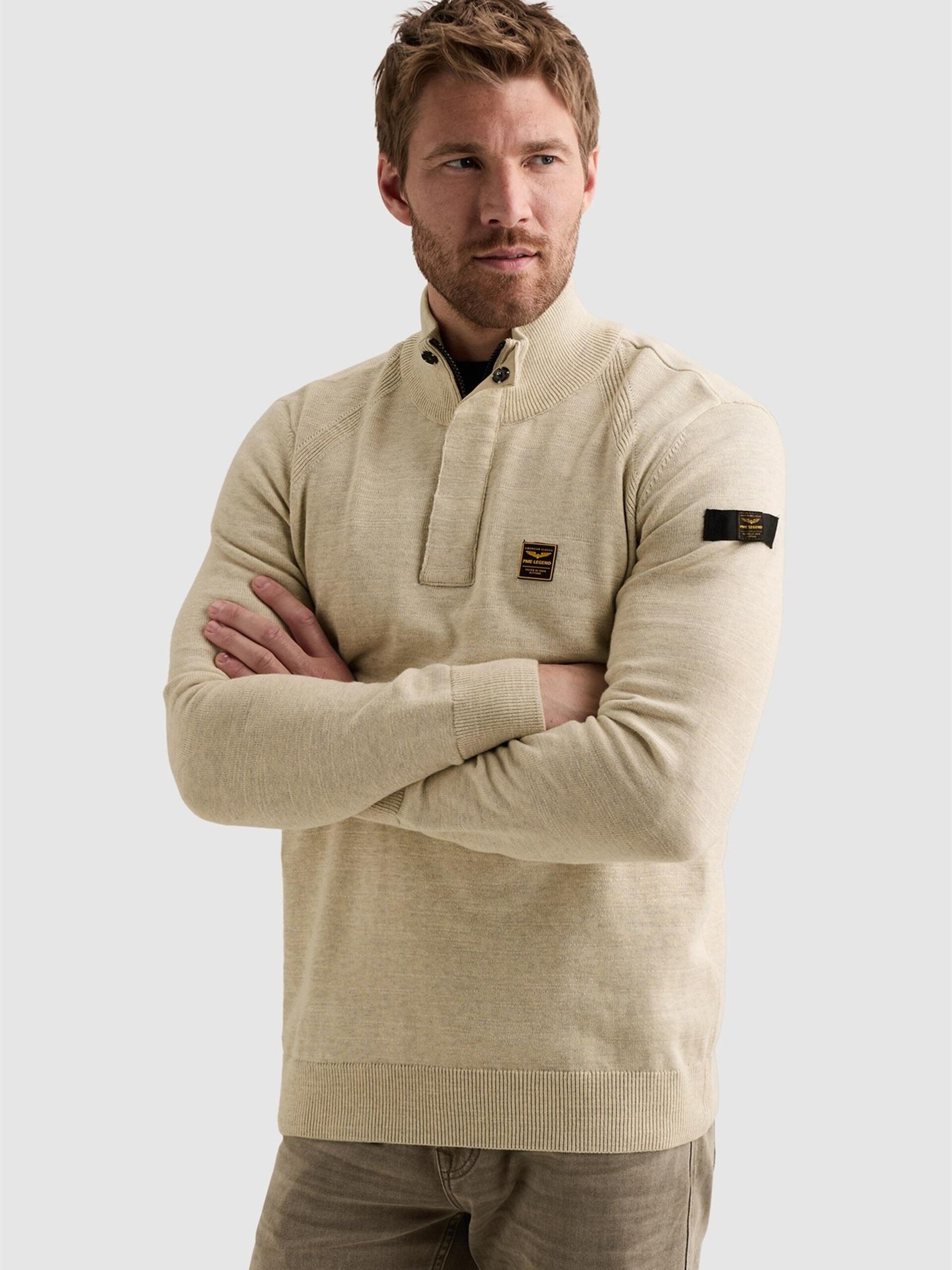 PME Legend Tröja 'Pullover with half-zip and raglan sleeves' herr
