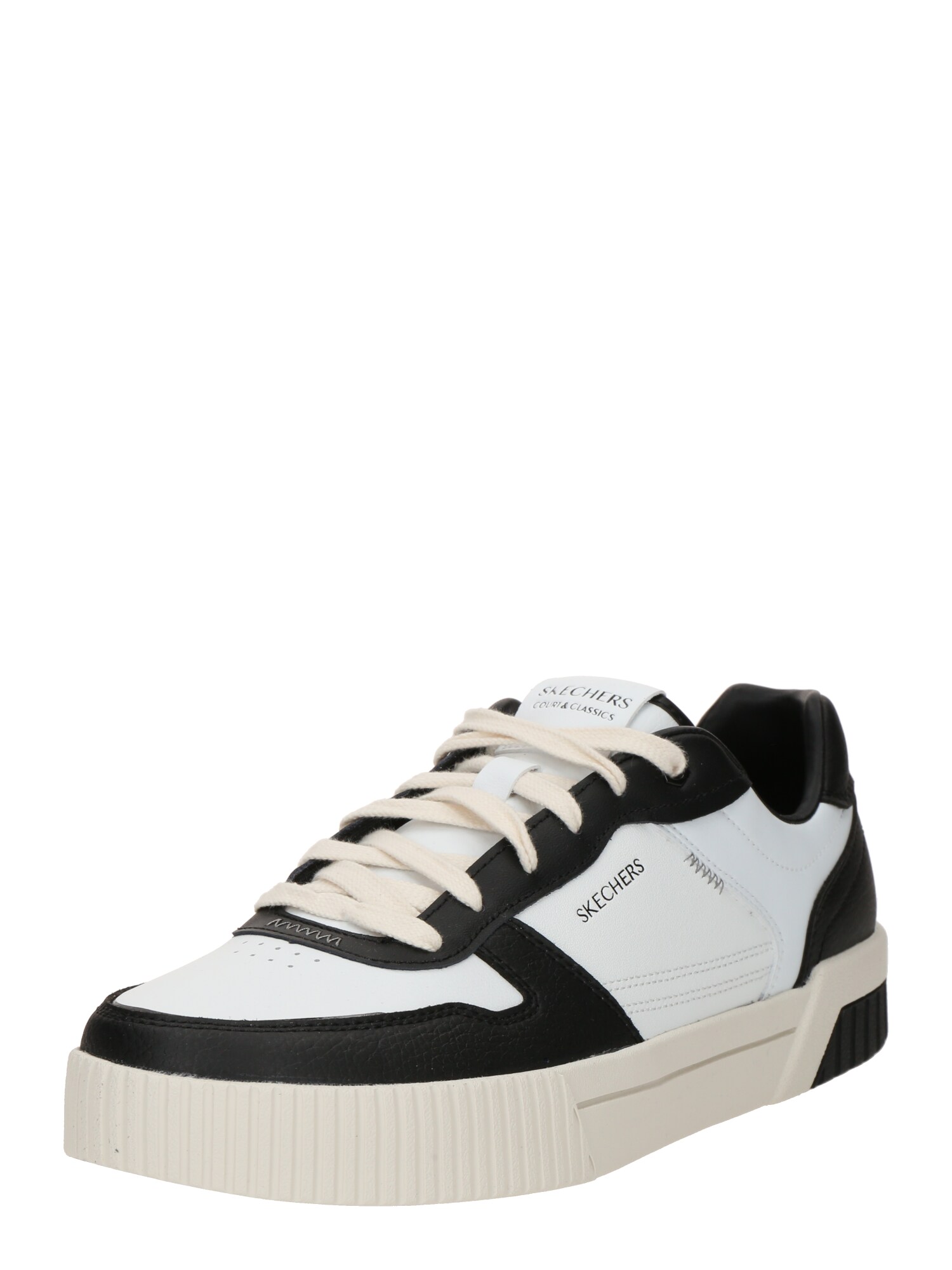 SKECHERS Sneaker low JADE - STRANE  negru / alb