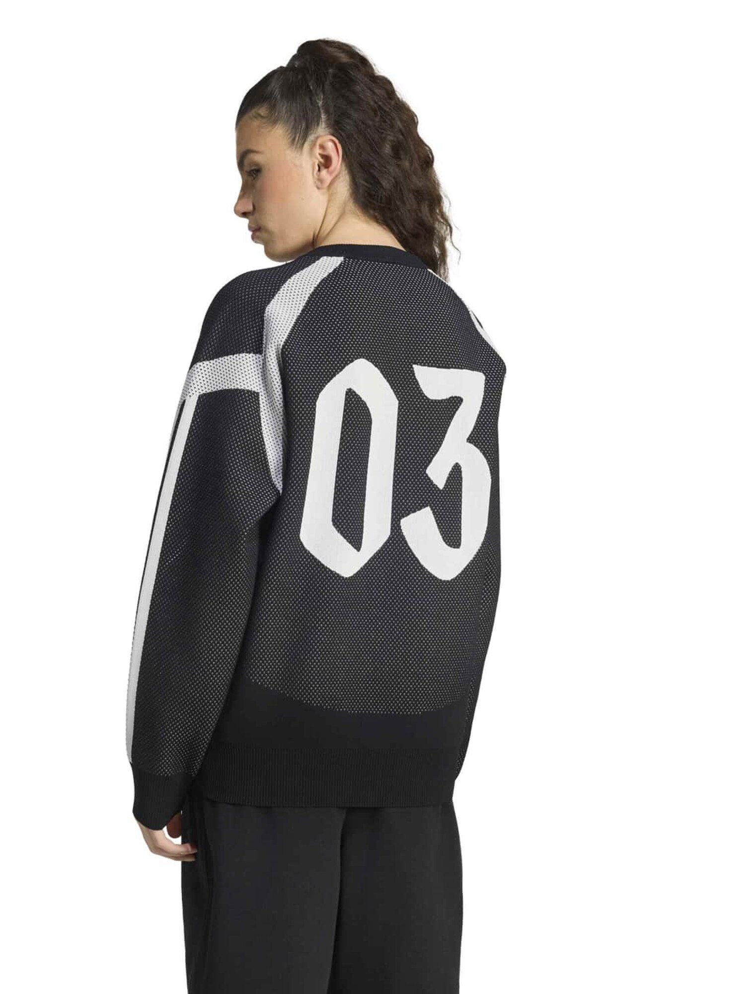 ADIDAS SPORTSWEAR Jersey deportivo negro / blanco – imagen 3