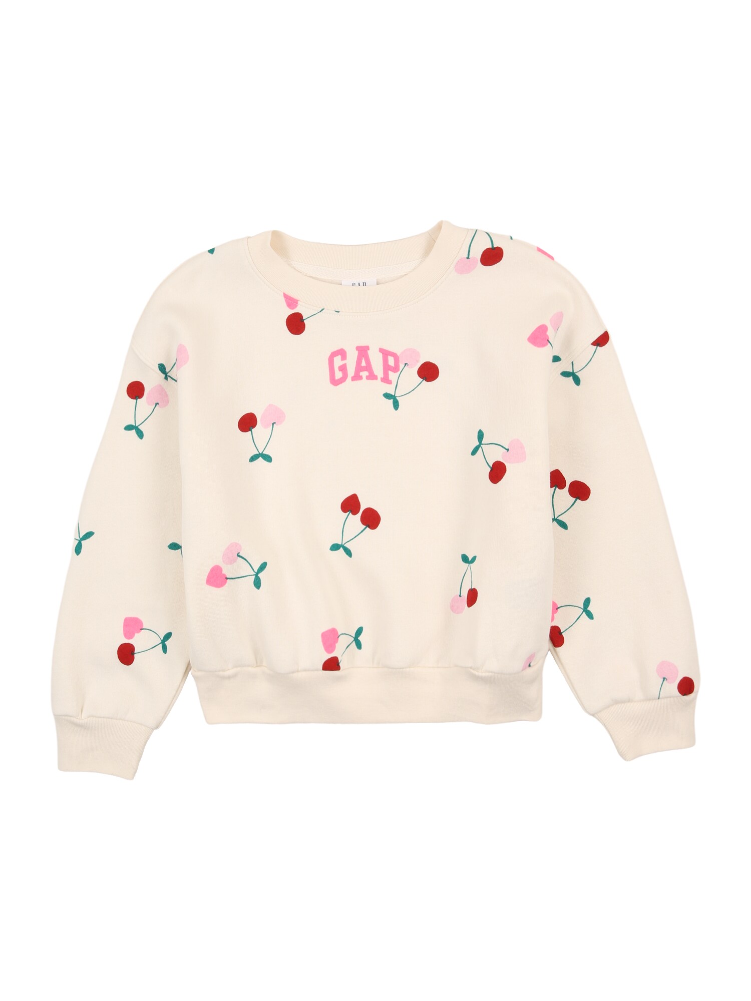 GAP Bluză de molton  ecru / verde / roz / roșu