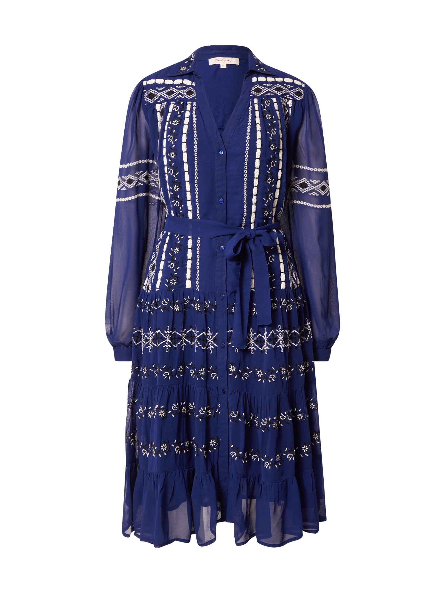 Derhy Palaidinės tipo suknelė 'BALTIMORE' tamsiai mėlyna jūros spalva / balta / juoda