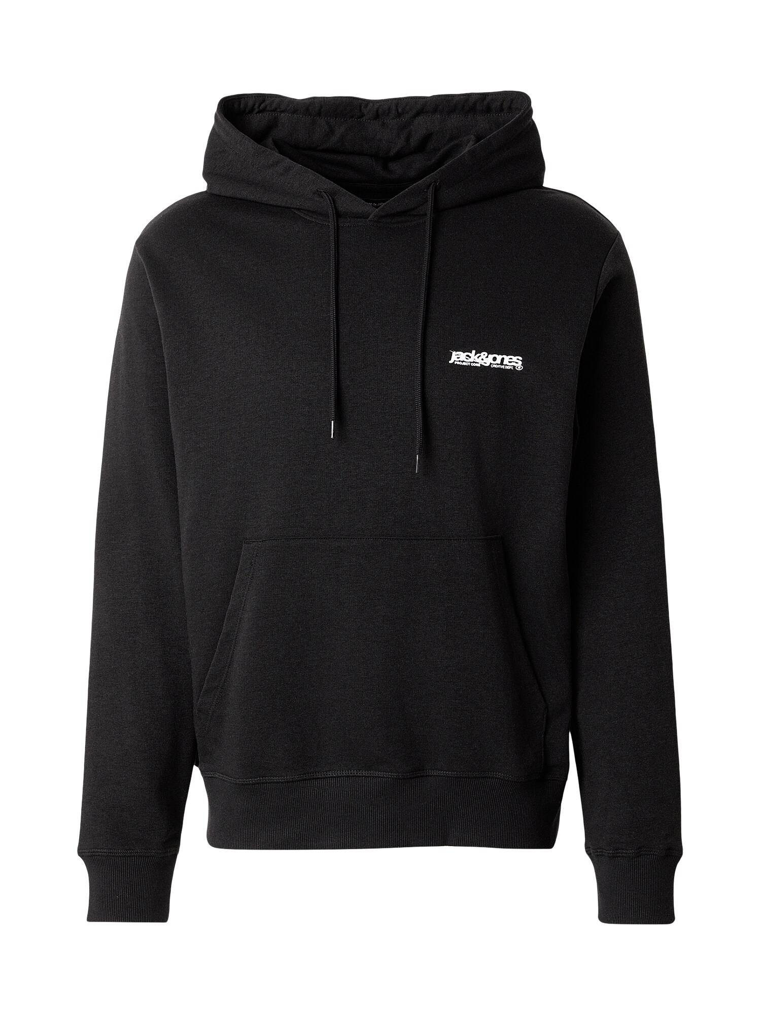 JACK &amp; JONES Sudadera 'JWHUnion'  negro / blanco