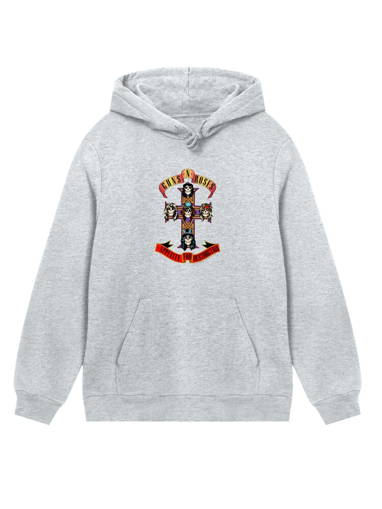 F4NT4STIC Sweatshirt 'Guns 'n' Roses Appetite For Destruction' Herren Größe S grau / lila / rot / schwarz