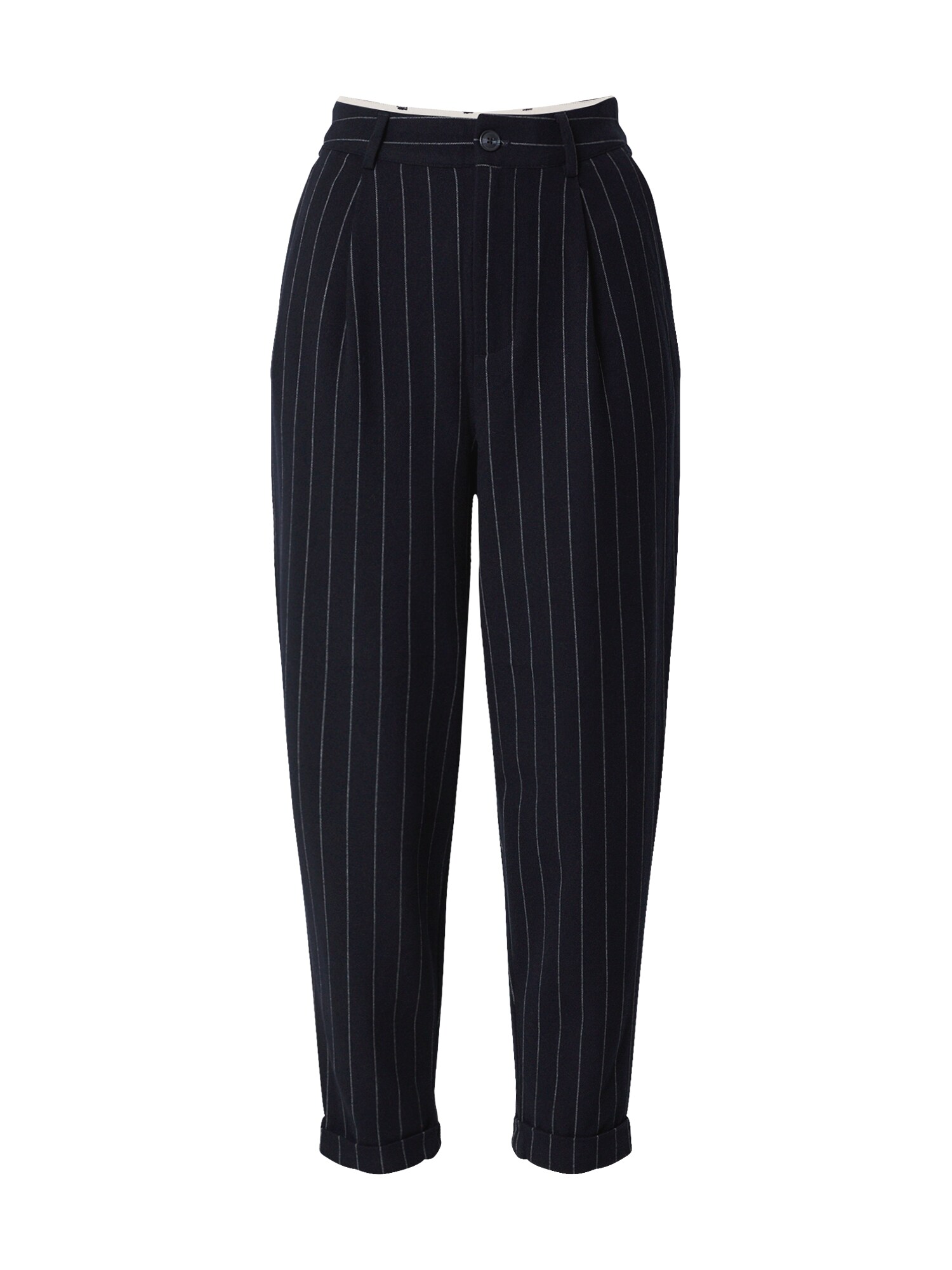 TOM TAILOR DENIM Klostuotos kelnės  mėlyna / balta