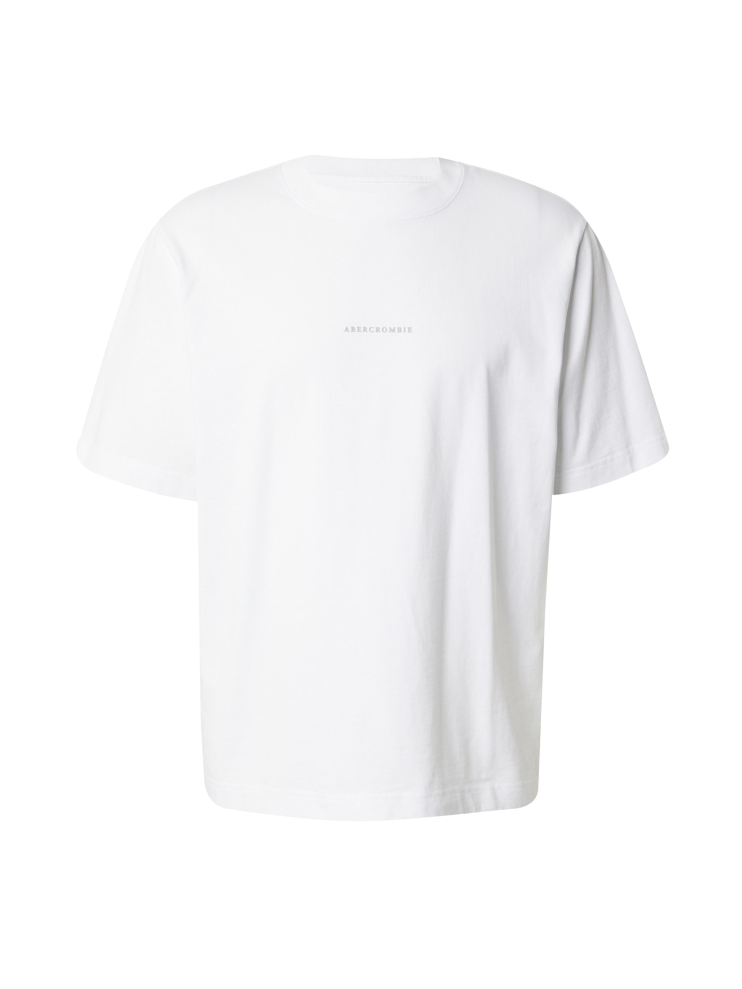 Abercrombie & Fitch Marškinėliai šviesiai pilka / balta