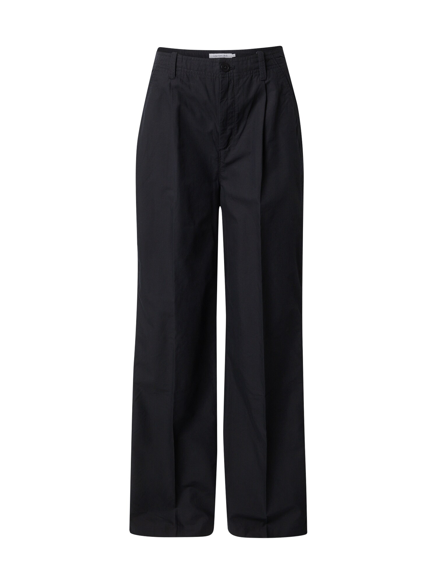 Calvin Klein Jeans Plisované nohavice  čierna