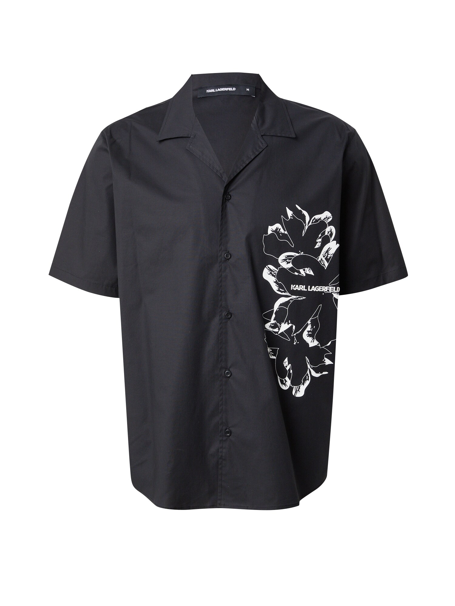 Karl Lagerfeld Cămașă  negru / alb