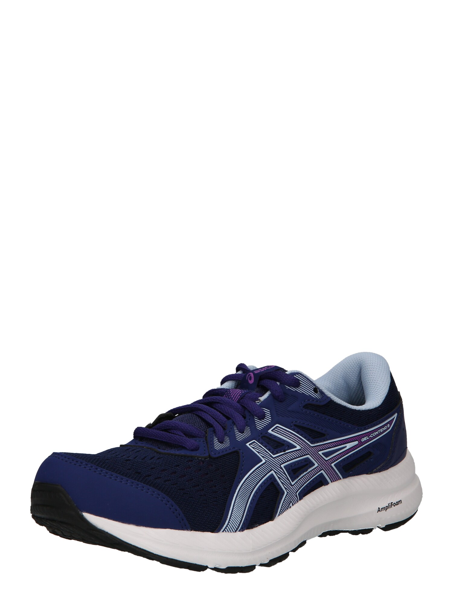 ASICS Bėgimo batai 'Contend 8' šviesiai mėlyna / tamsiai mėlyna / purpurinė