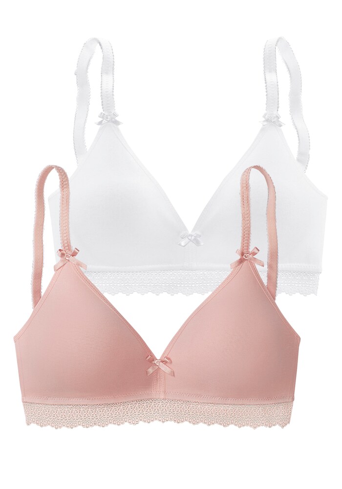 PETITE FLEUR Bralette-BH Damen Größe 70 rosa / weiß