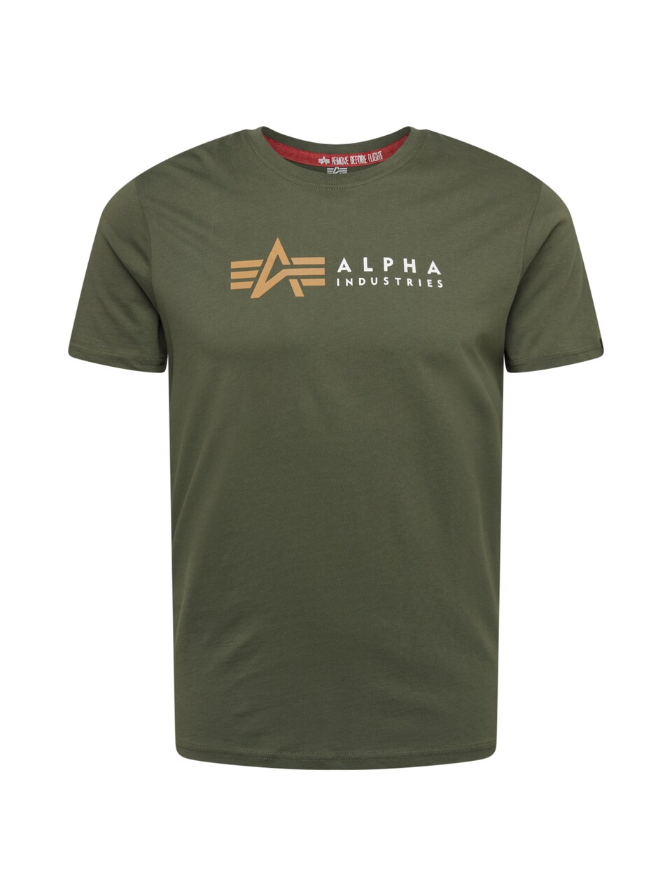 T-shirt guldgul / oliv