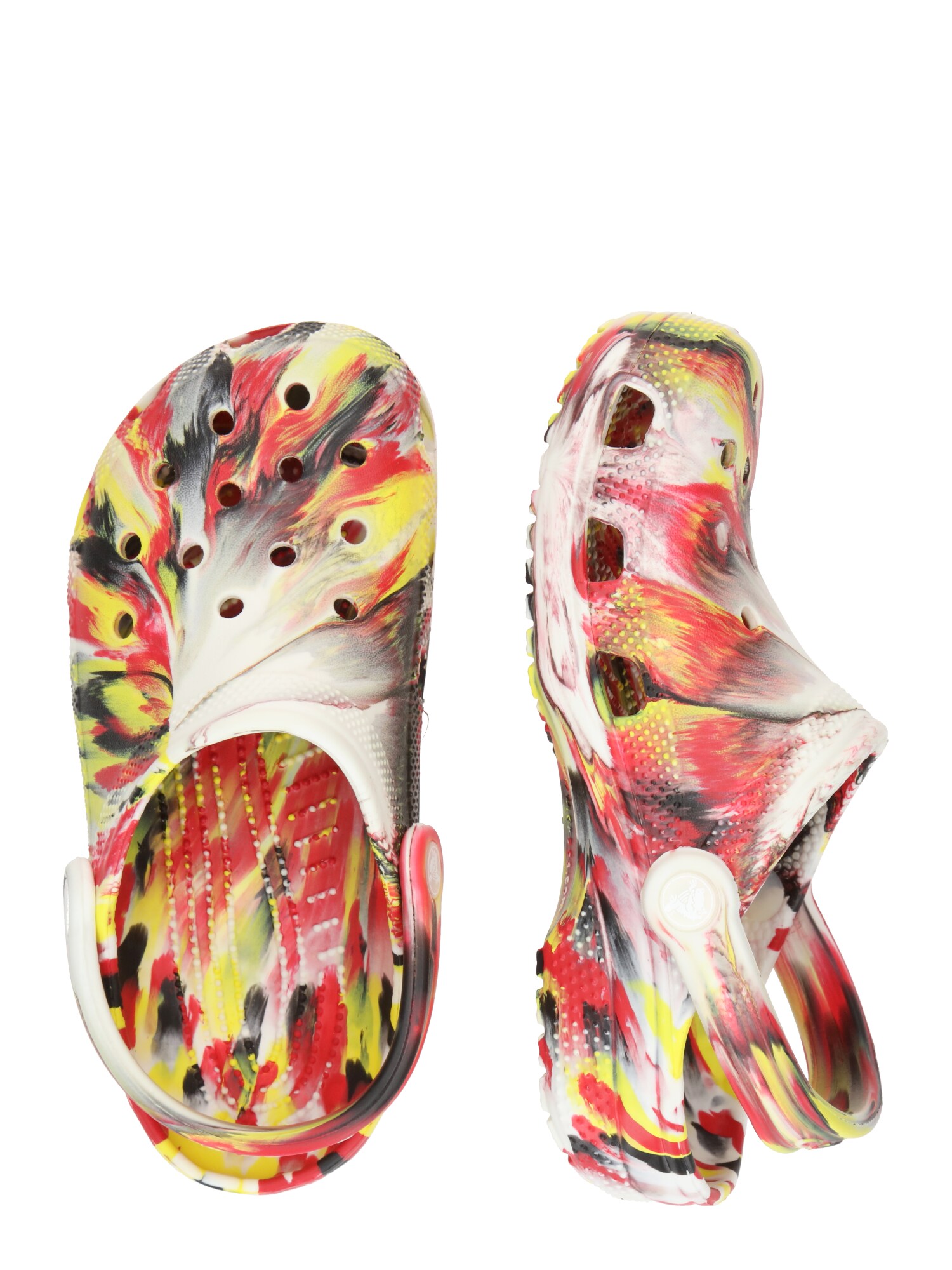 Crocs Nyitott cipők 'Classic Glow Marbled'  sárga / piros / fekete / fehér termék 2. képe