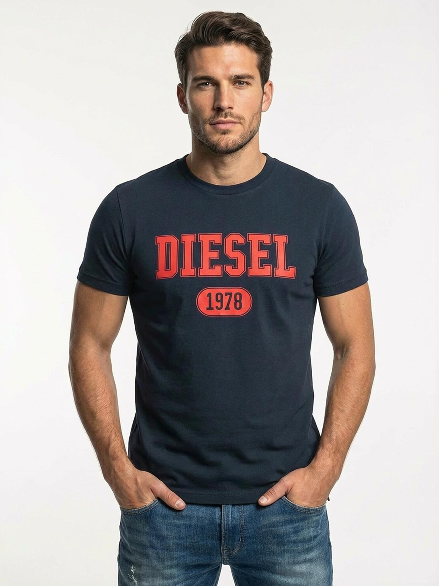 DIESEL Camiseta 'T-DIEGOR 1-A' navy – imagen 2