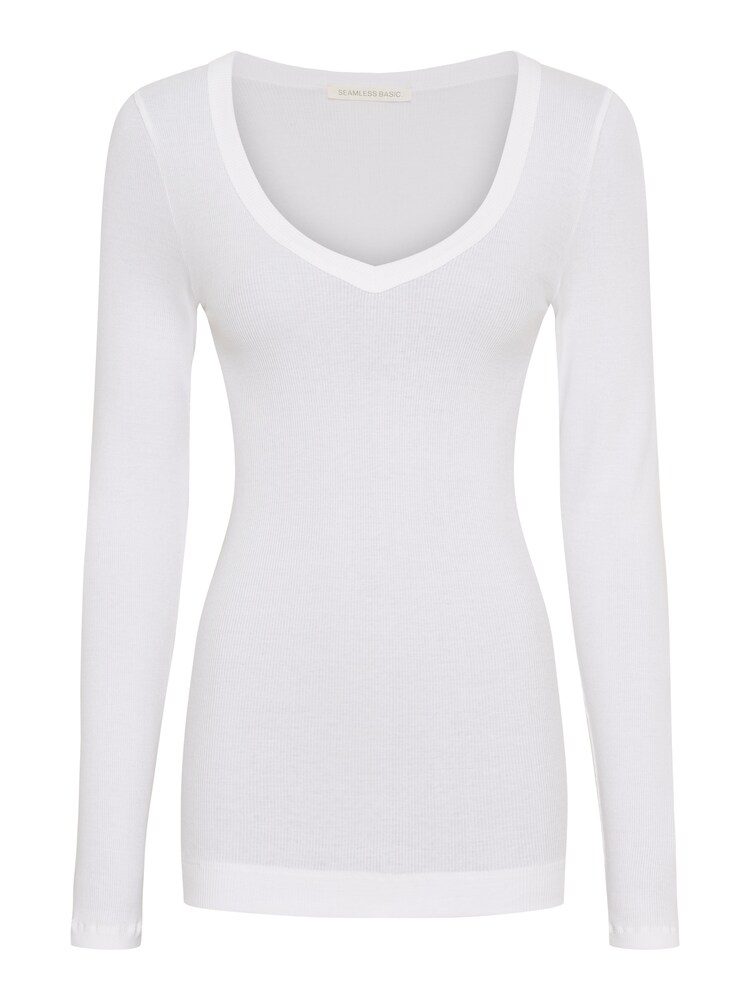 Seamless Basic Shirt Damen Größe L/XL weiß
