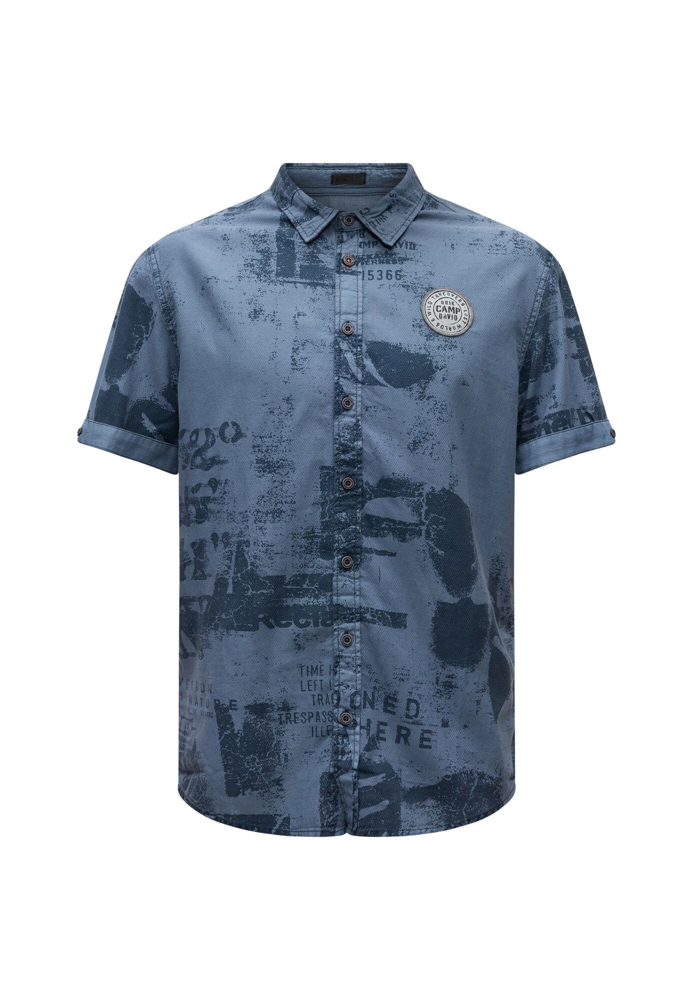 CAMP DAVID Camisa  azul paloma / azul oscuro