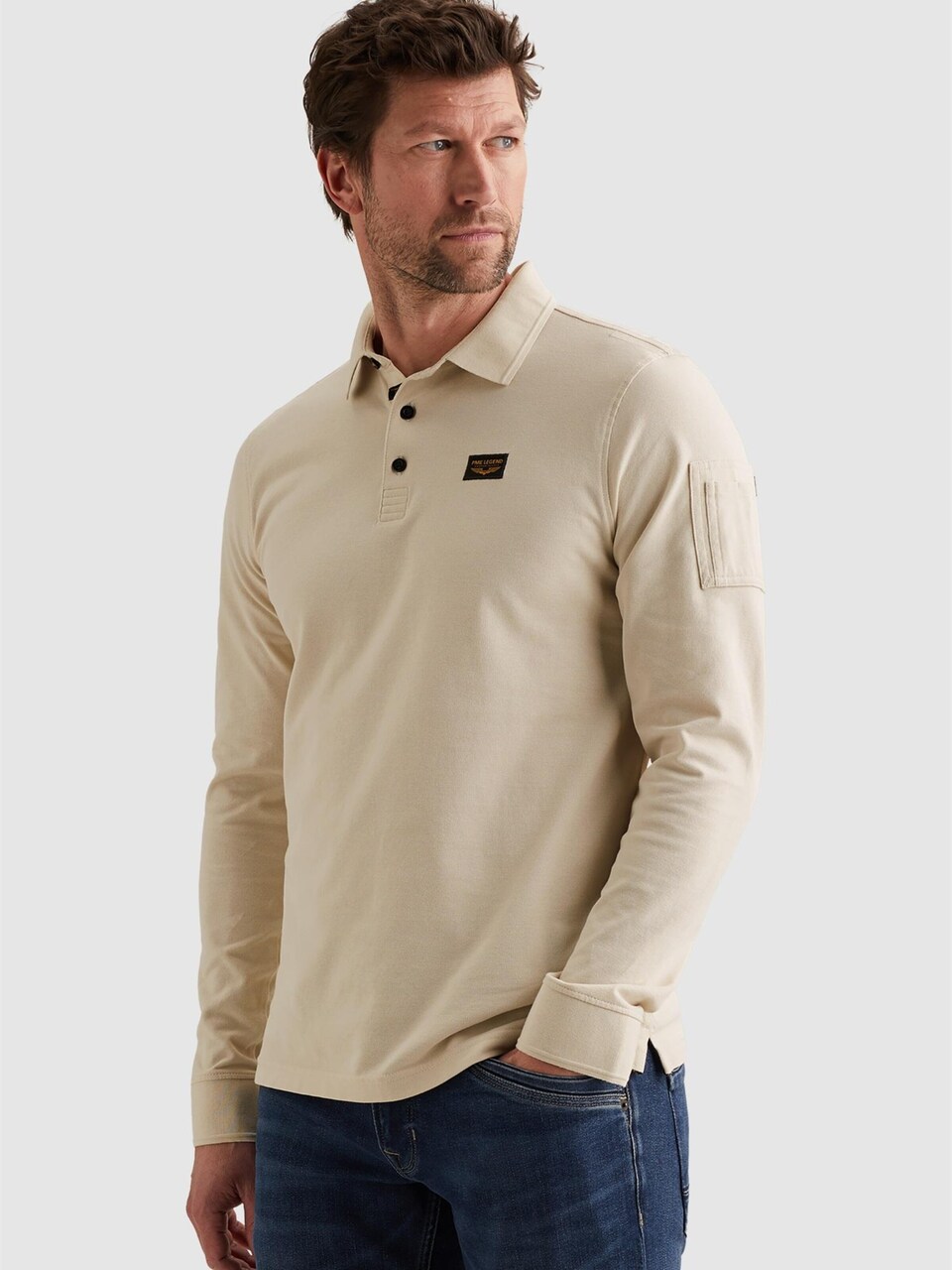 Tröja 'American Classic polo with long sleeves'