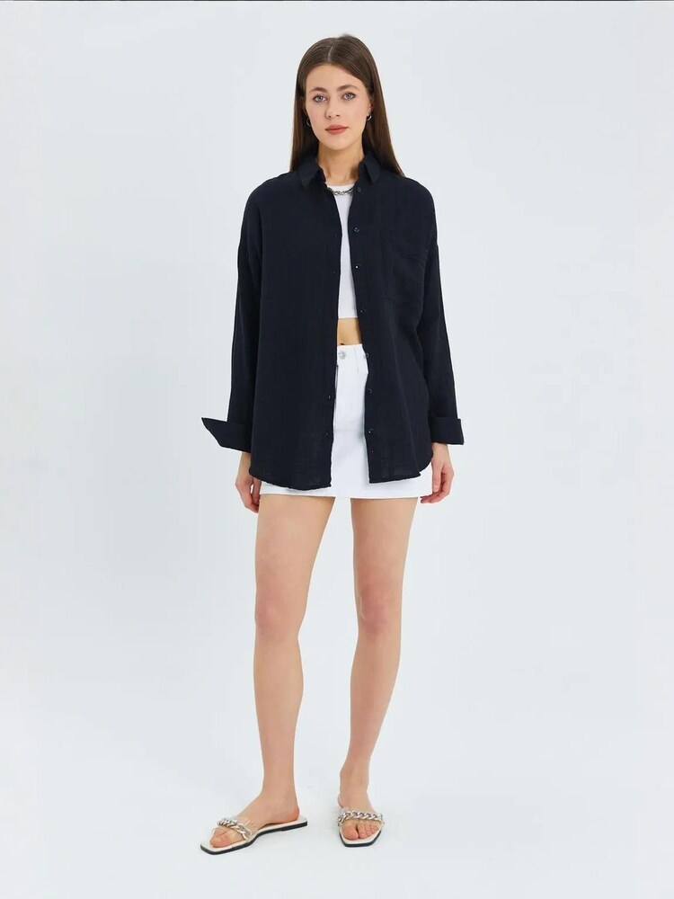 MixRay Bluse Damen Größe M schwarz