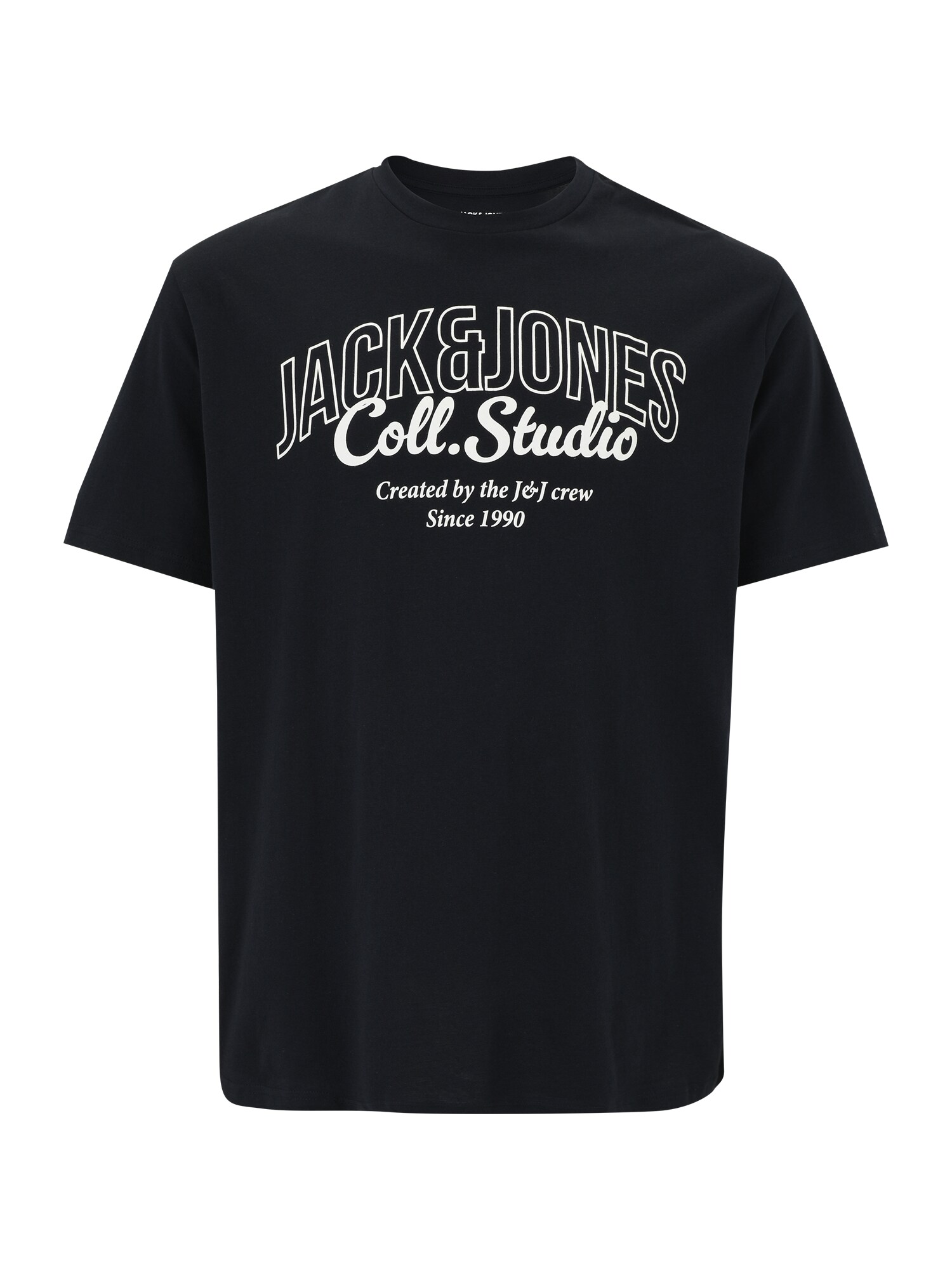 Jack & Jones Plus Tricou JJMAKOTO  albastru noapte / alb