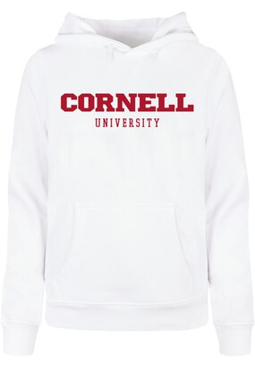 Merchcode Sweatshirt ‘Cornell University’ Wijnrood / Wit