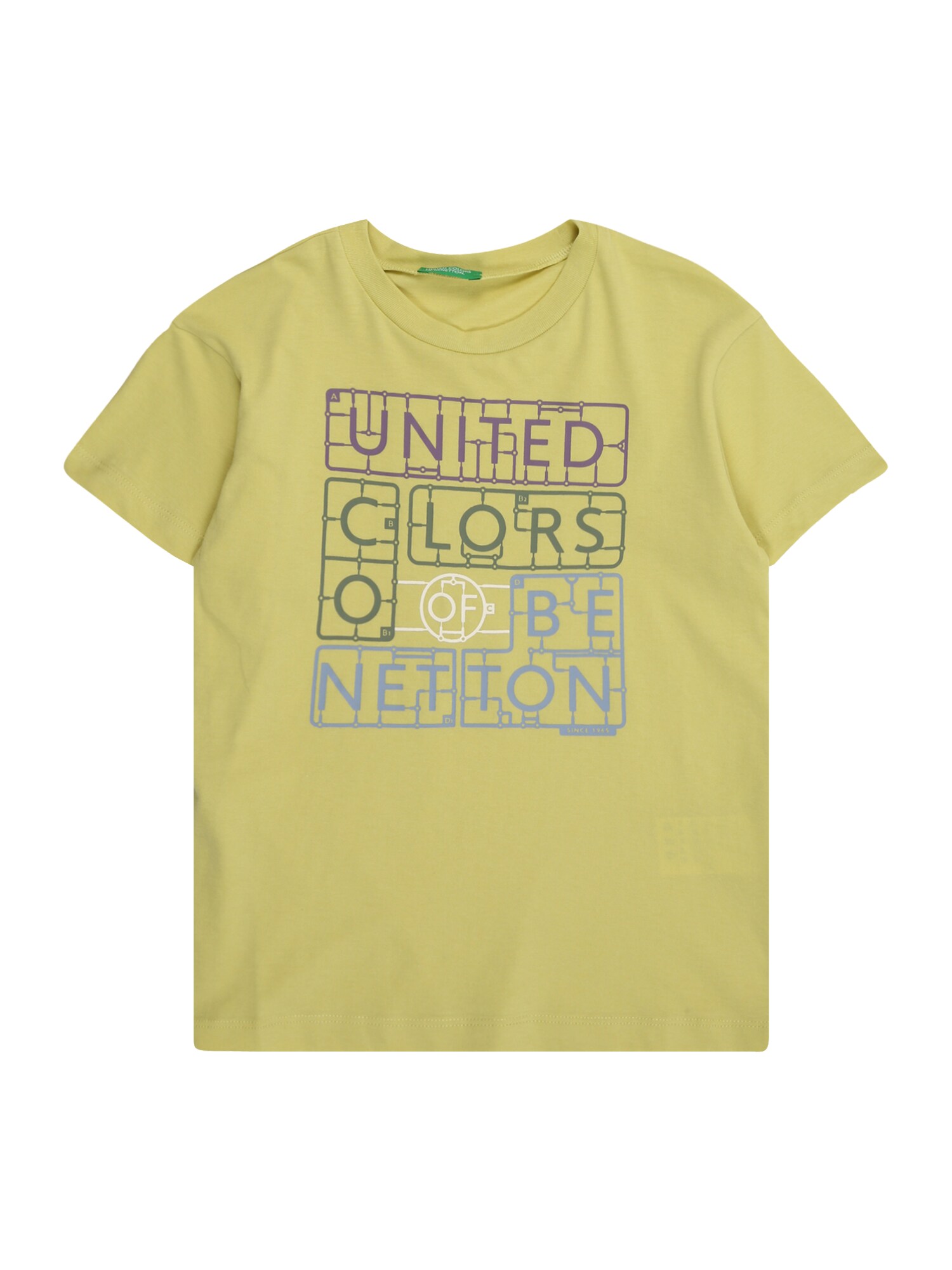 UNITED COLORS OF BENETTON Póló  opál / citromzöld / jáde / földi szeder akciós termékkép 1