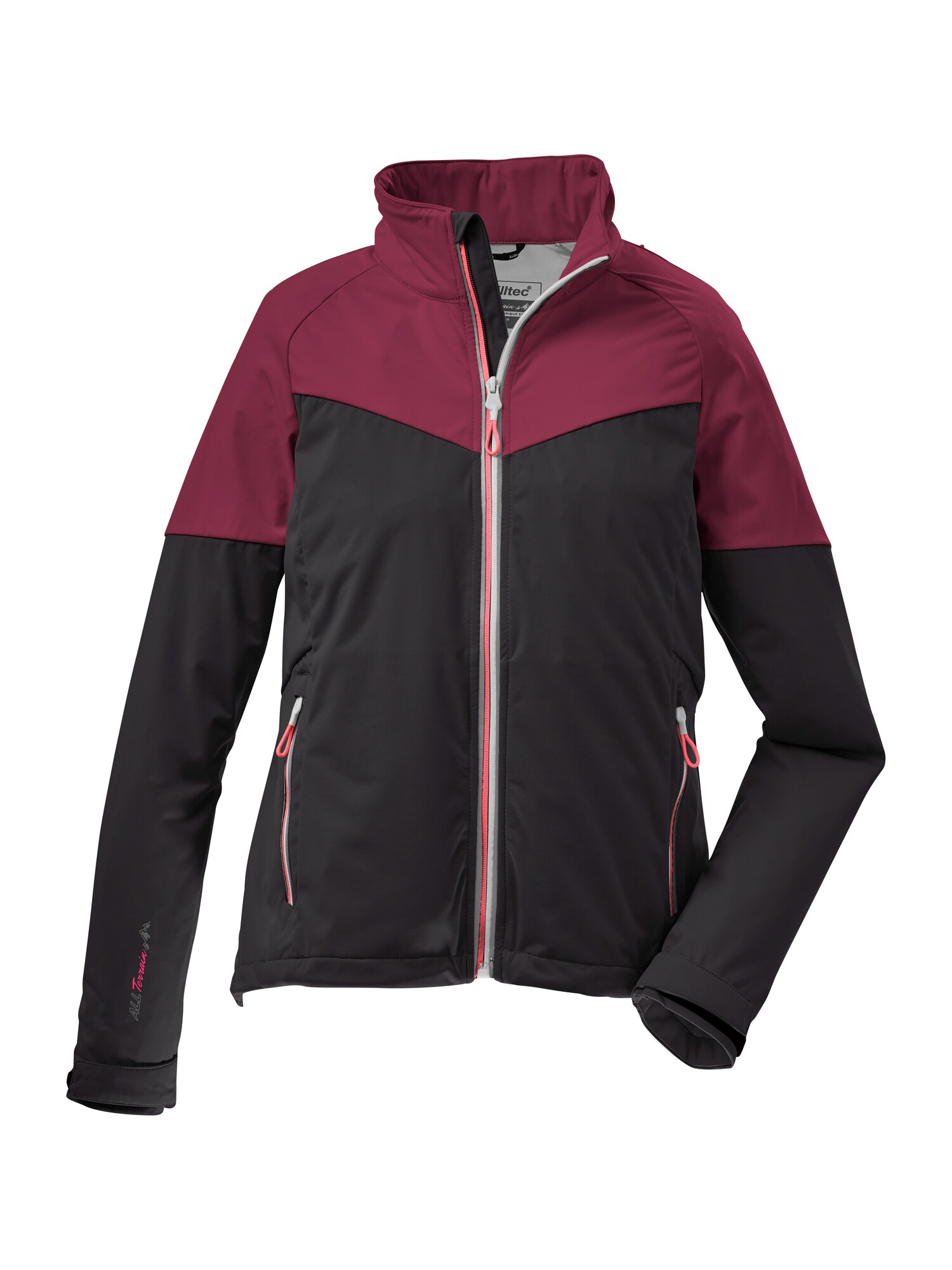 KILLTEC Outdoorová bunda 'KOS 29'  červená / čierna