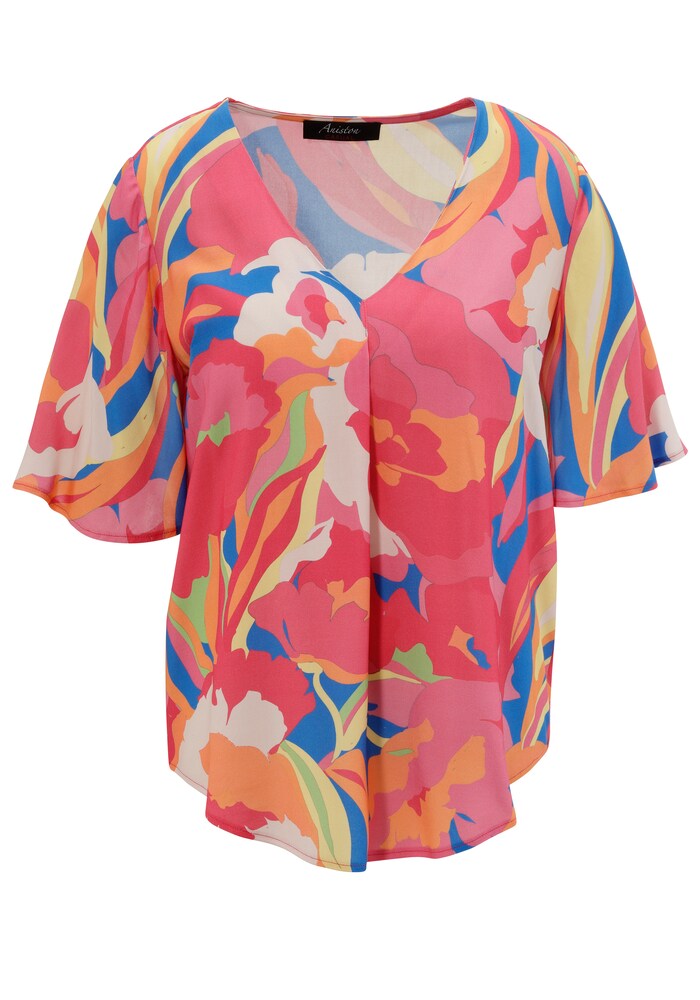 Aniston CASUAL Bluse Damen Größe XL mischfarben / pink