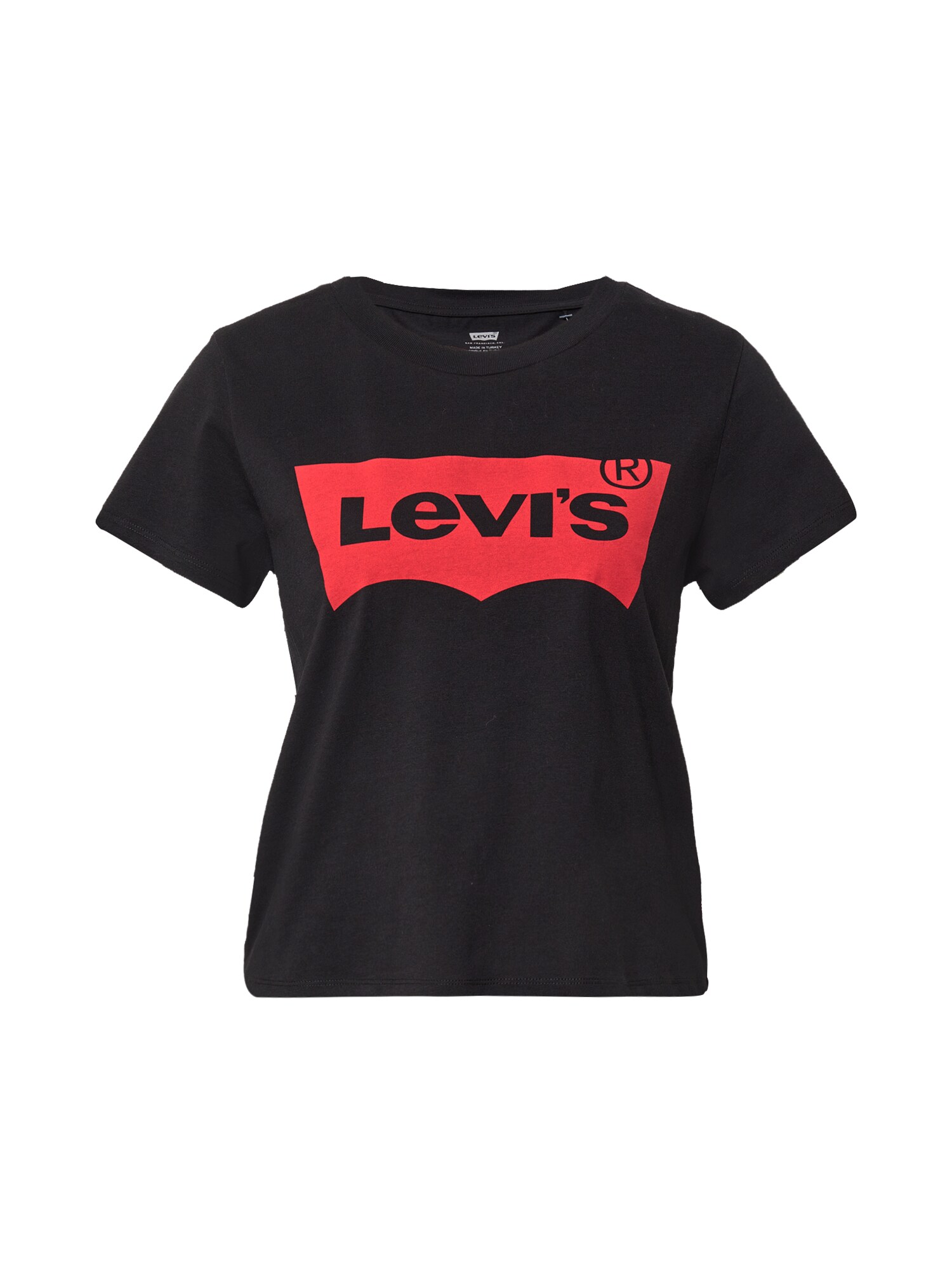 LEVI'S Тениска  червено / черно