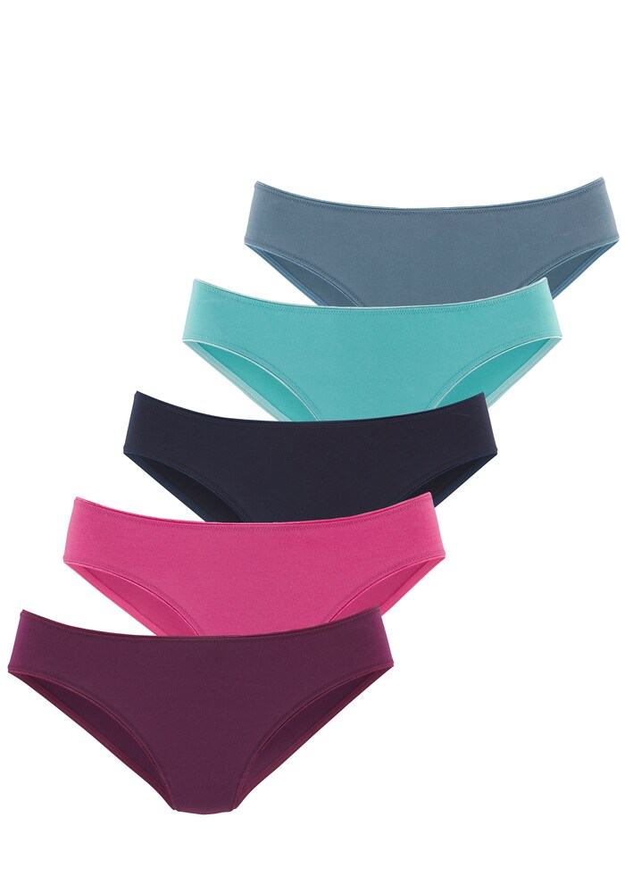 LASCANA Slip Damen Größe M marine / türkis / taubenblau / beere / fuchsia
