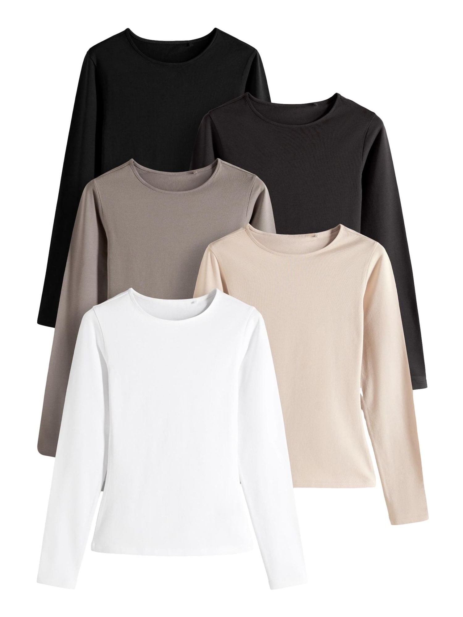 The Set Tricou  culoarea pielii / maro închis / gri piatră / negru / alb