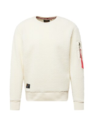 alpha industries Sweatshirt Ecru / Rood / Zwart