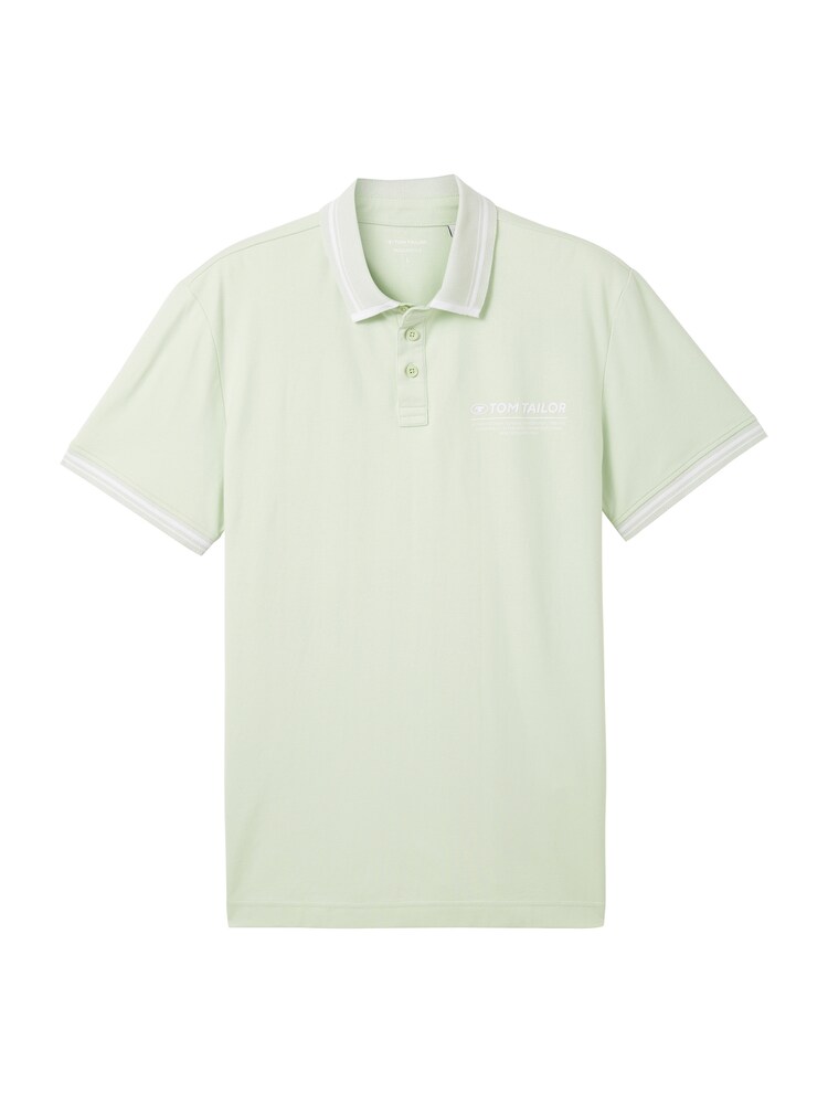 TOM TAILOR Poloshirt Herren Größe XL pastellgrün / weiß