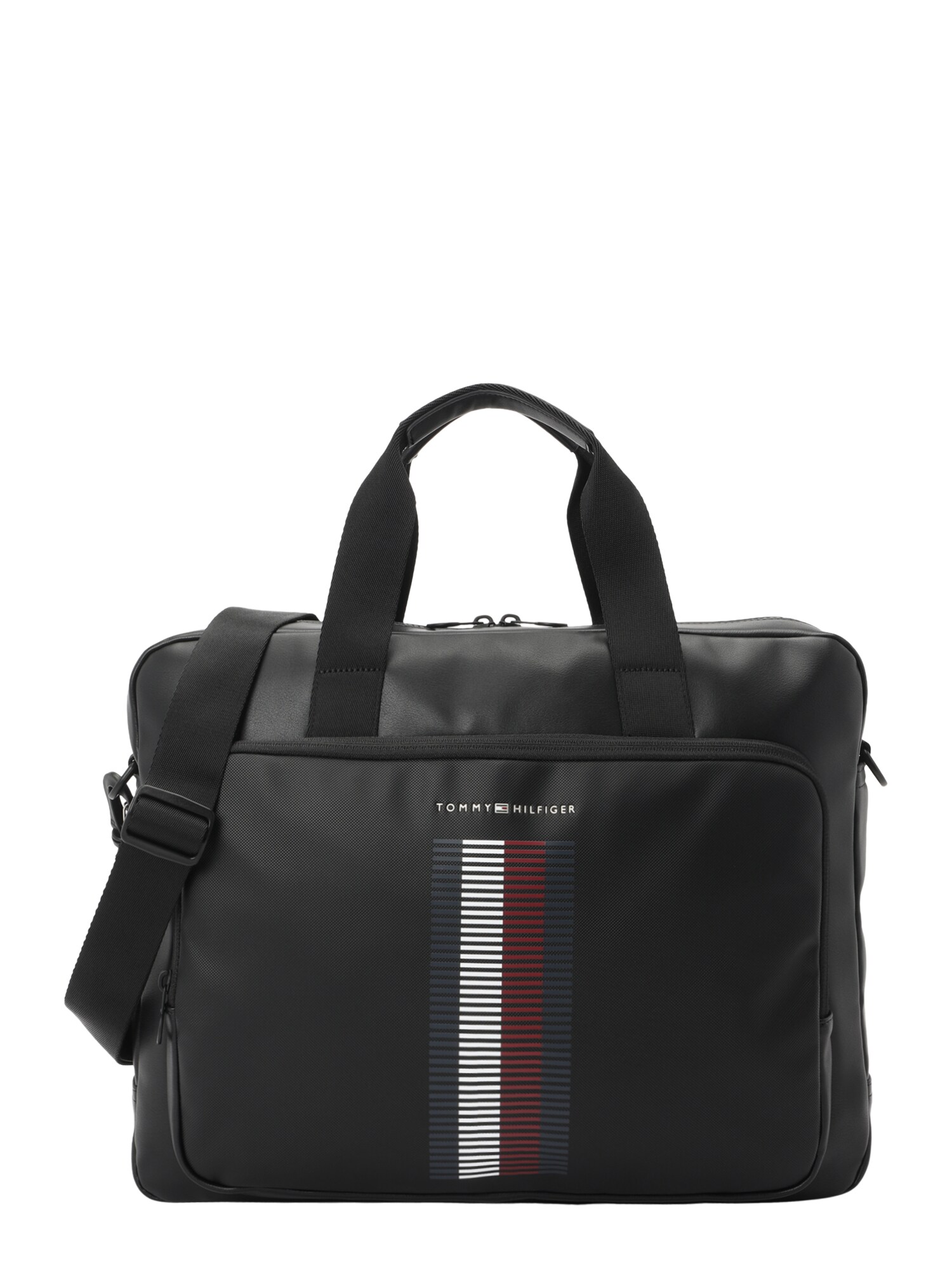 TOMMY HILFIGER Taška na notebook 'FOUNDATION'  modrá / červená / čierna / biela