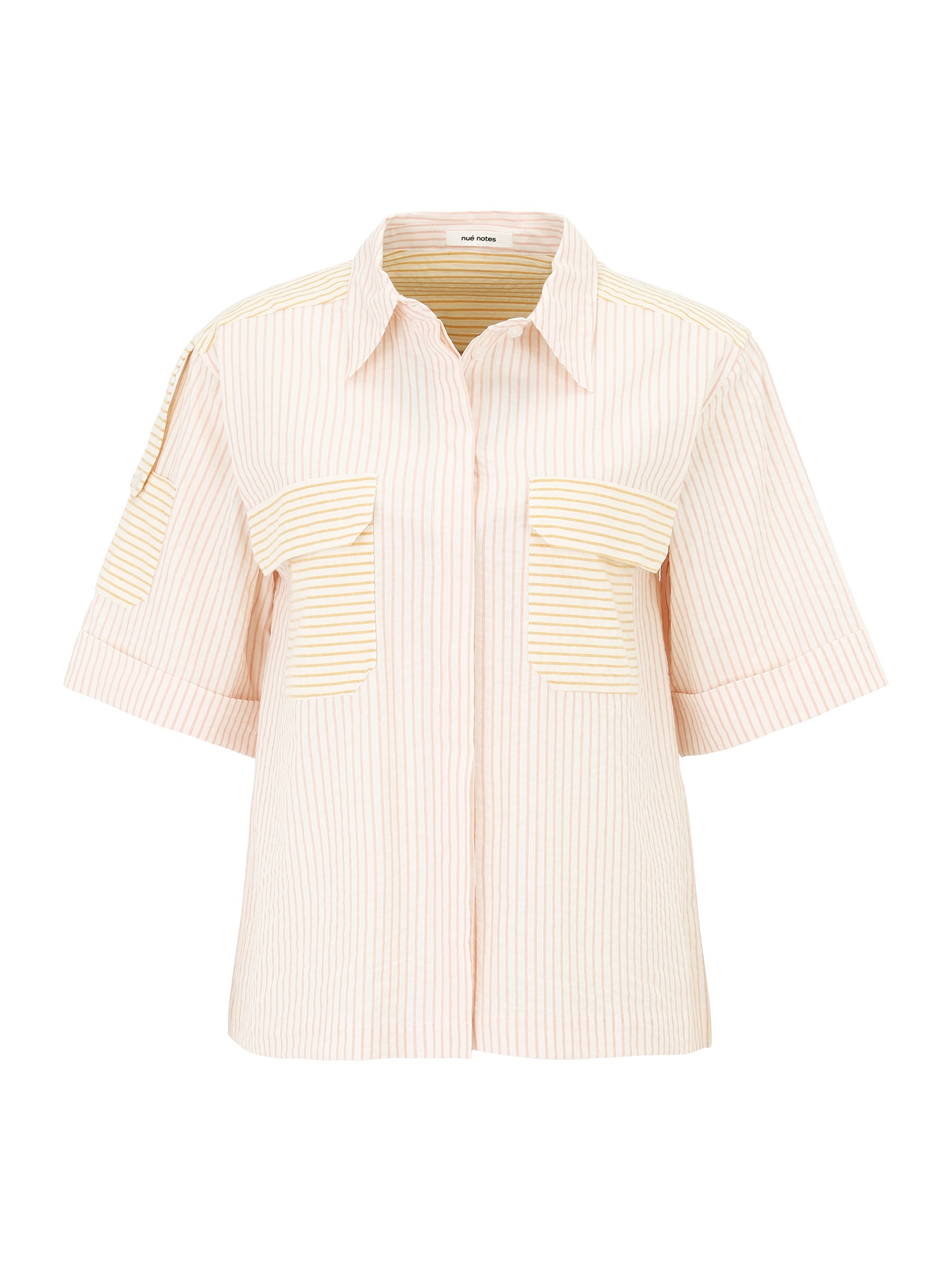 NUÉ NOTES Blusa 'Finnegan'  laranja / cor-de-rosa / branco