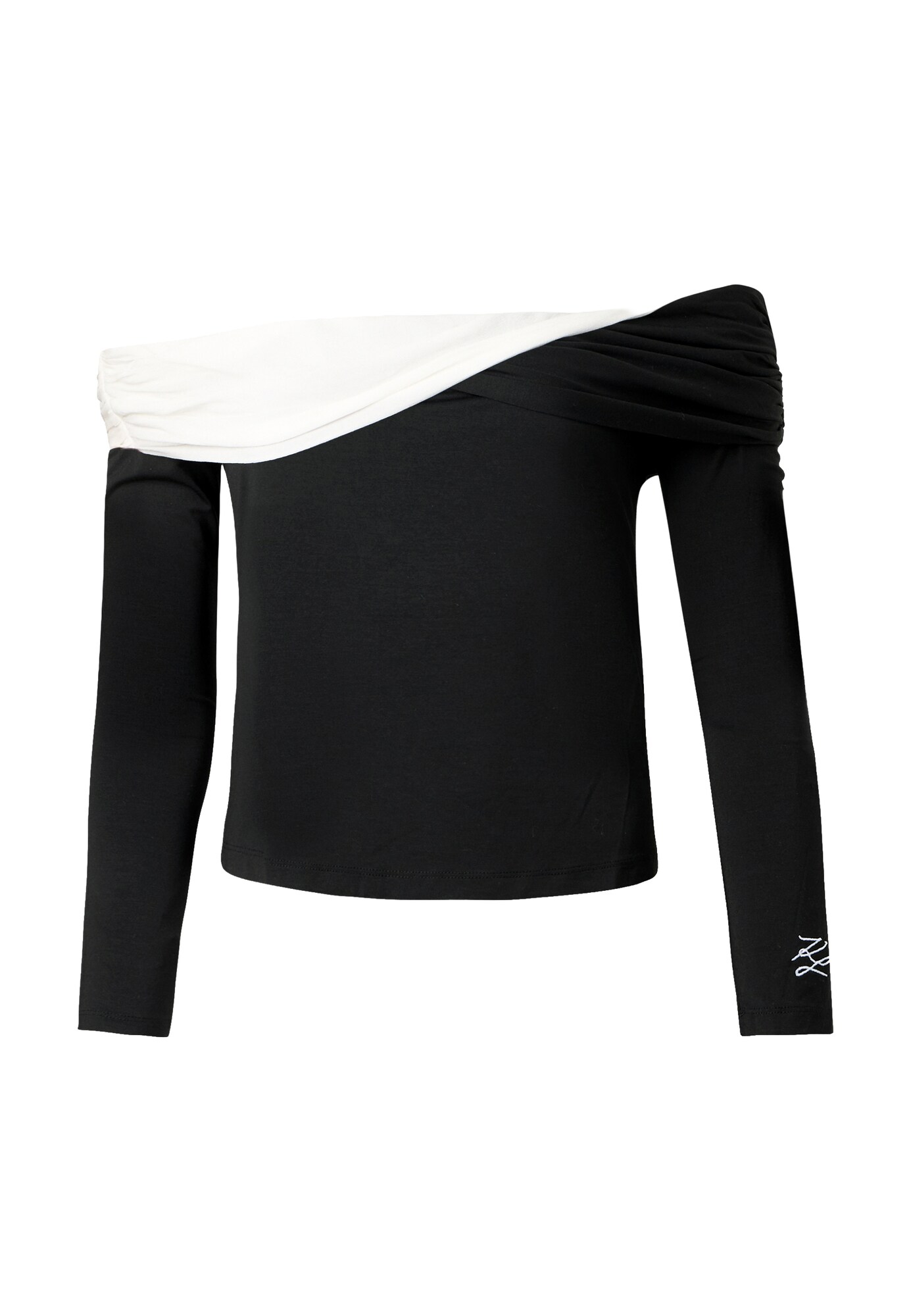 Karl Lagerfeld Tricou negru / alb