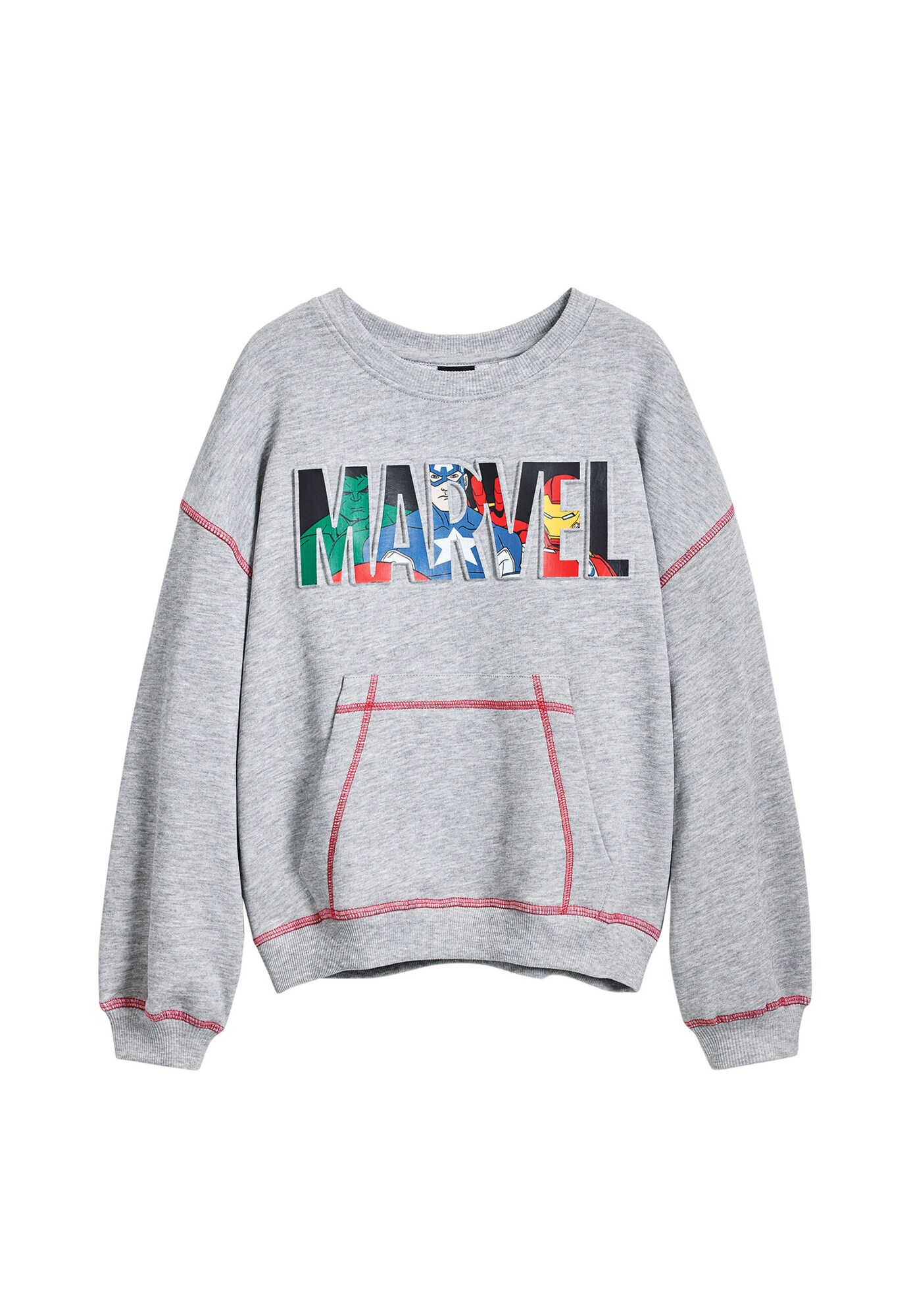 Desigual Tréning póló 'Marvel™'  kék / világosszürke / piros / fekete akciós termékkép 1