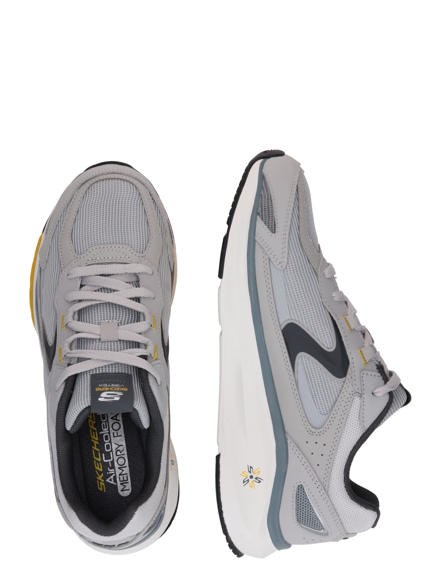 SKECHERS Rövid szárú sportcipők 'VERTEX'  sárga / antracit / világosszürke termék 2. képe