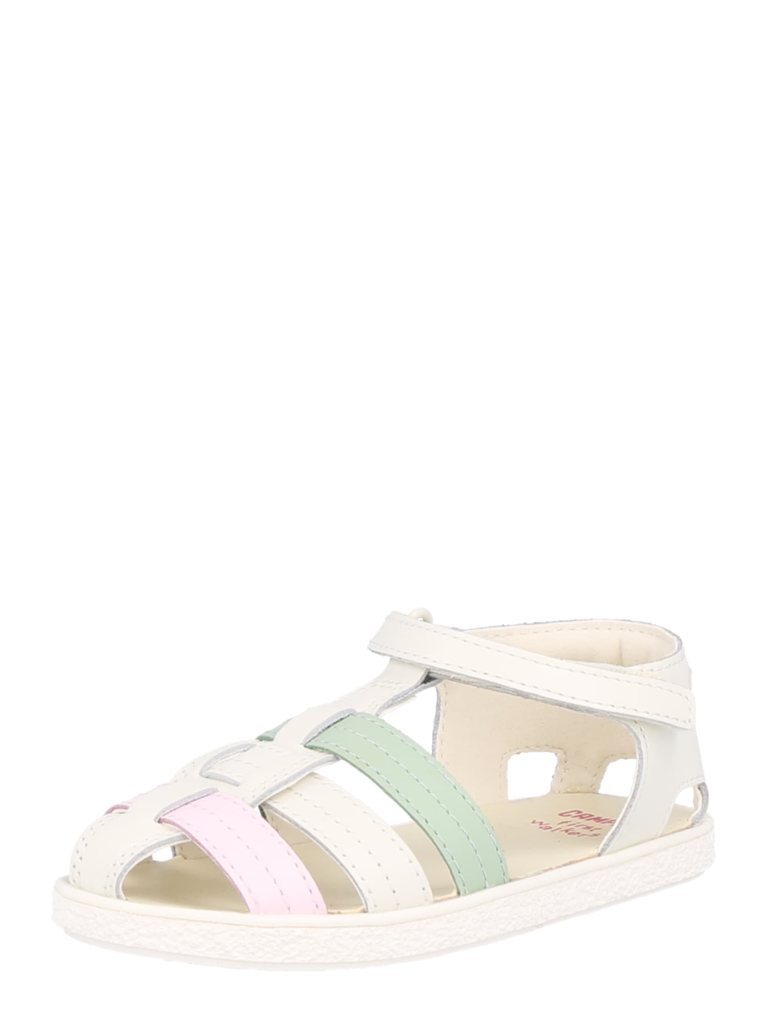CAMPER Atviri batai vilnos balta / šviesiai žalia / šviesiai rožinė