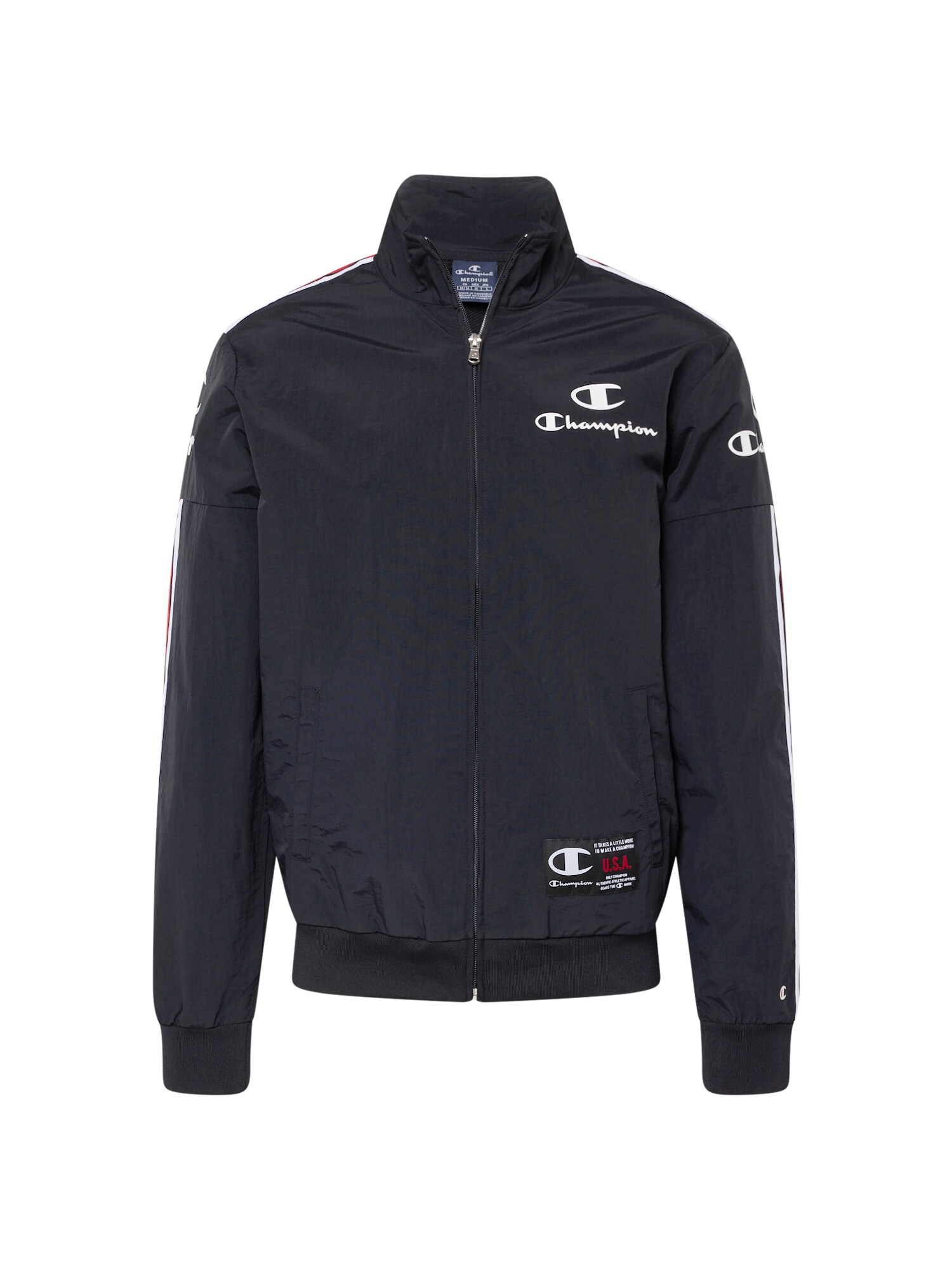 Champion Authentic Athletic Apparel Casaco meia-estação  azul escuro / vermelho / branco